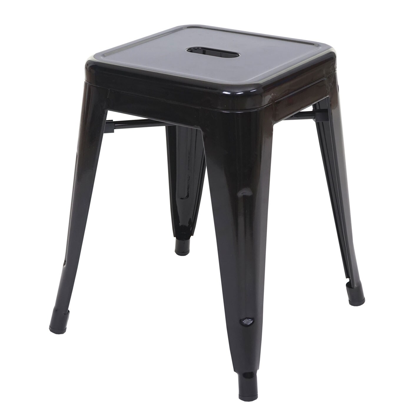 Hocker MCW-A73, Metallhocker Sitzhocker, Metall Industriedesign stapelbar ~ schwarz