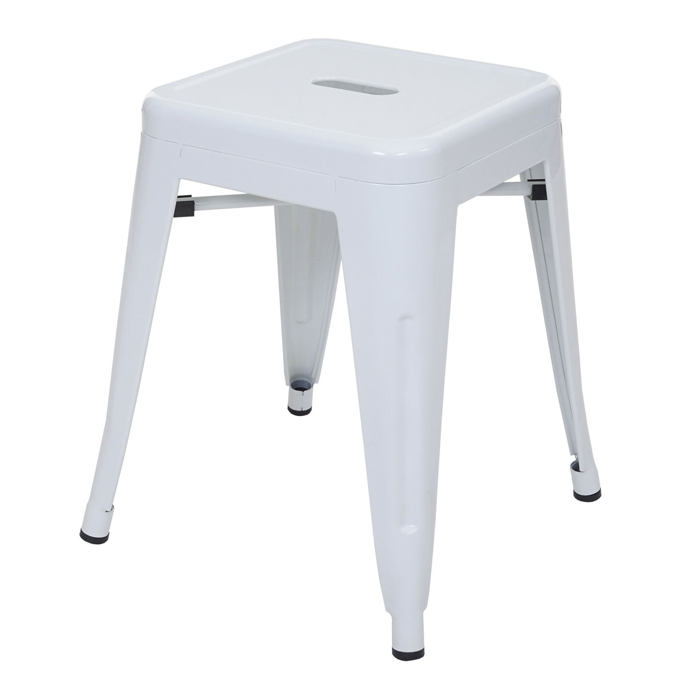 Hocker MCW-A73, Metallhocker Sitzhocker, Metall Industriedesign stapelbar ~ weiß | 04057651168494