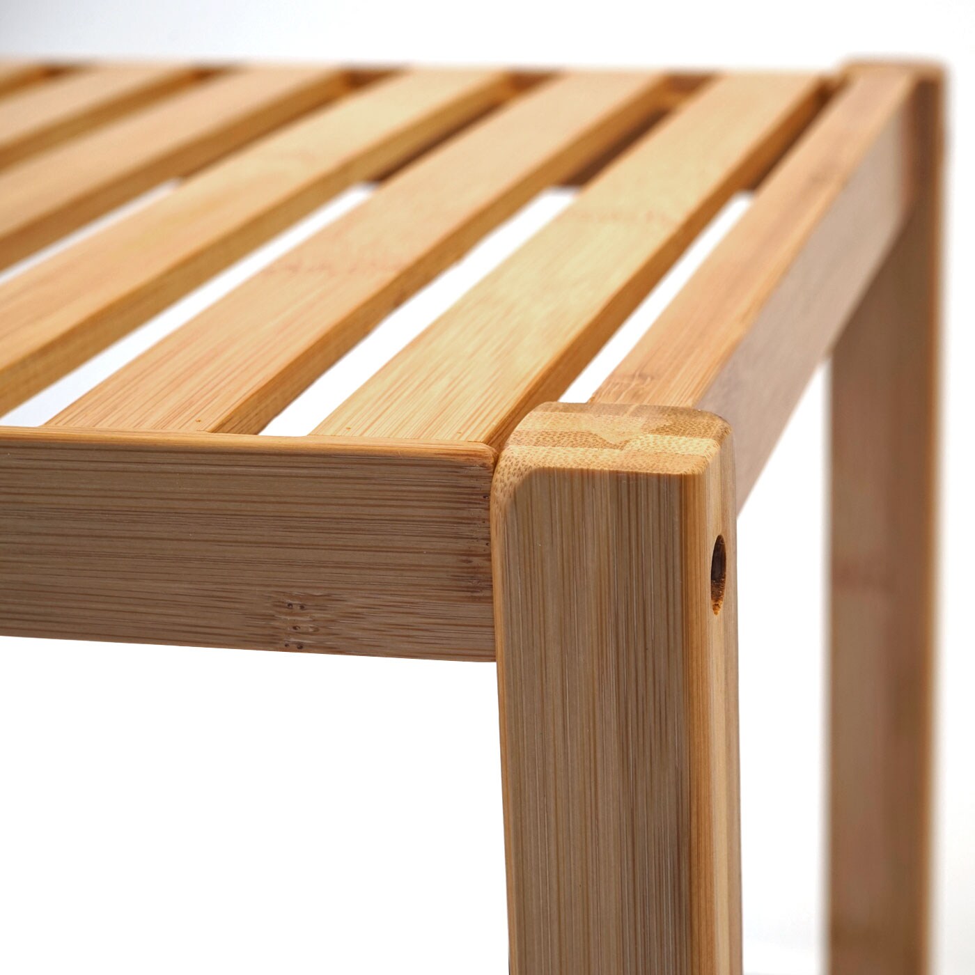 Badregal MCW-B18, Badezimmer Badschrank Standregal, Bambus ~ 110x34x33cm