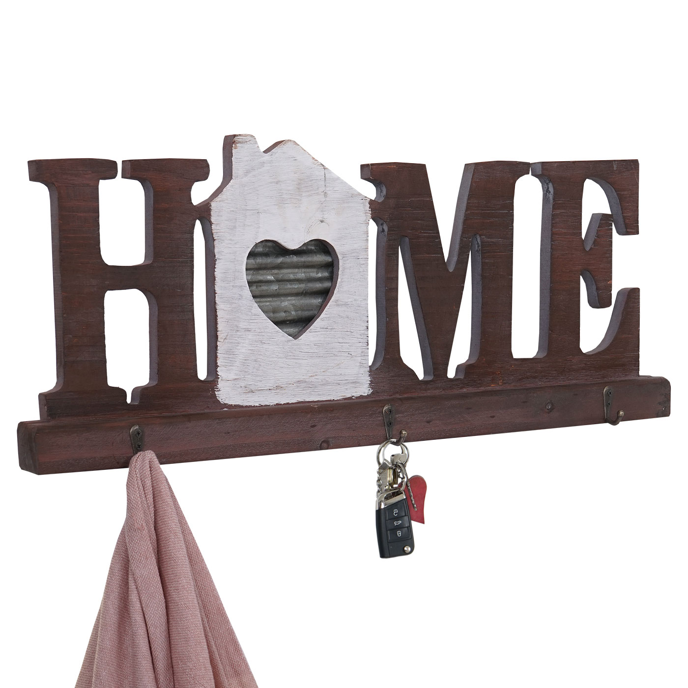 Wandgarderobe MCW-A91 Home, Garderobenpaneel, Landhaus Holz Metall - Bild 1