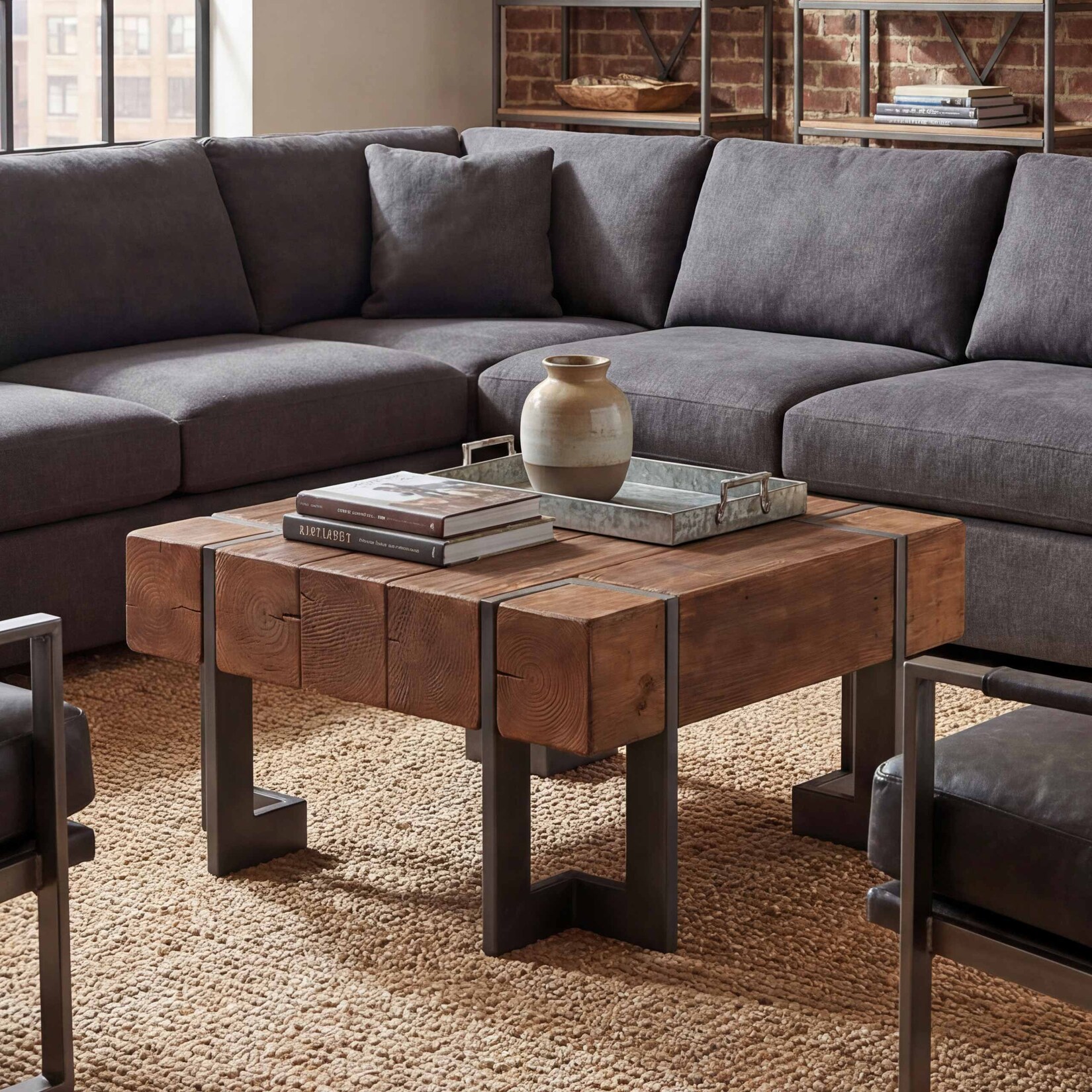 Couchtisch MCW-A15, Wohnzimmertisch, Tanne Holz rustikal massiv MVG-zertifiziert ~ braun 70x70cm