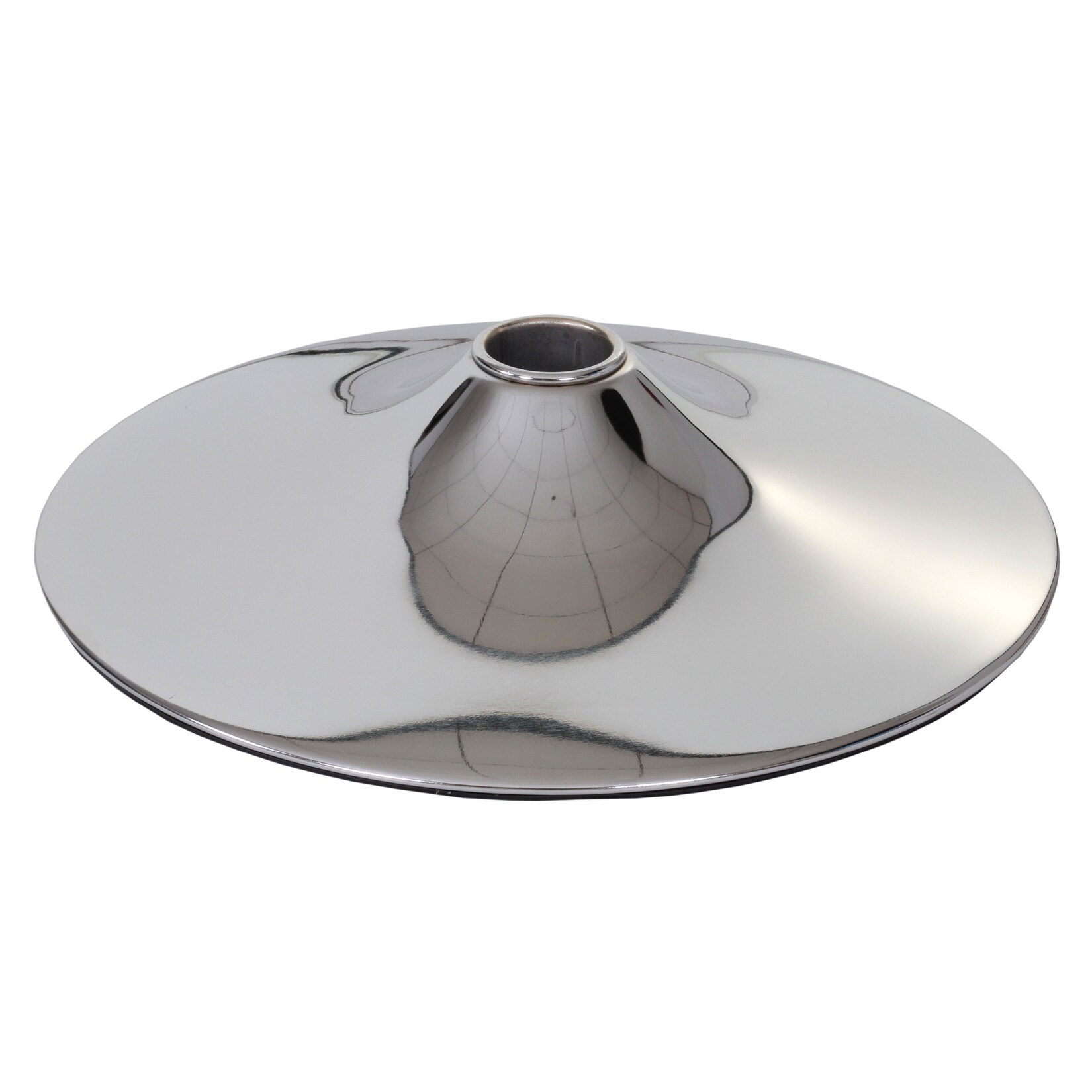 Fußplatte Fuß Fußteller für Barhocker Loungesessel, chromoptik ~ Ø 38,5cm