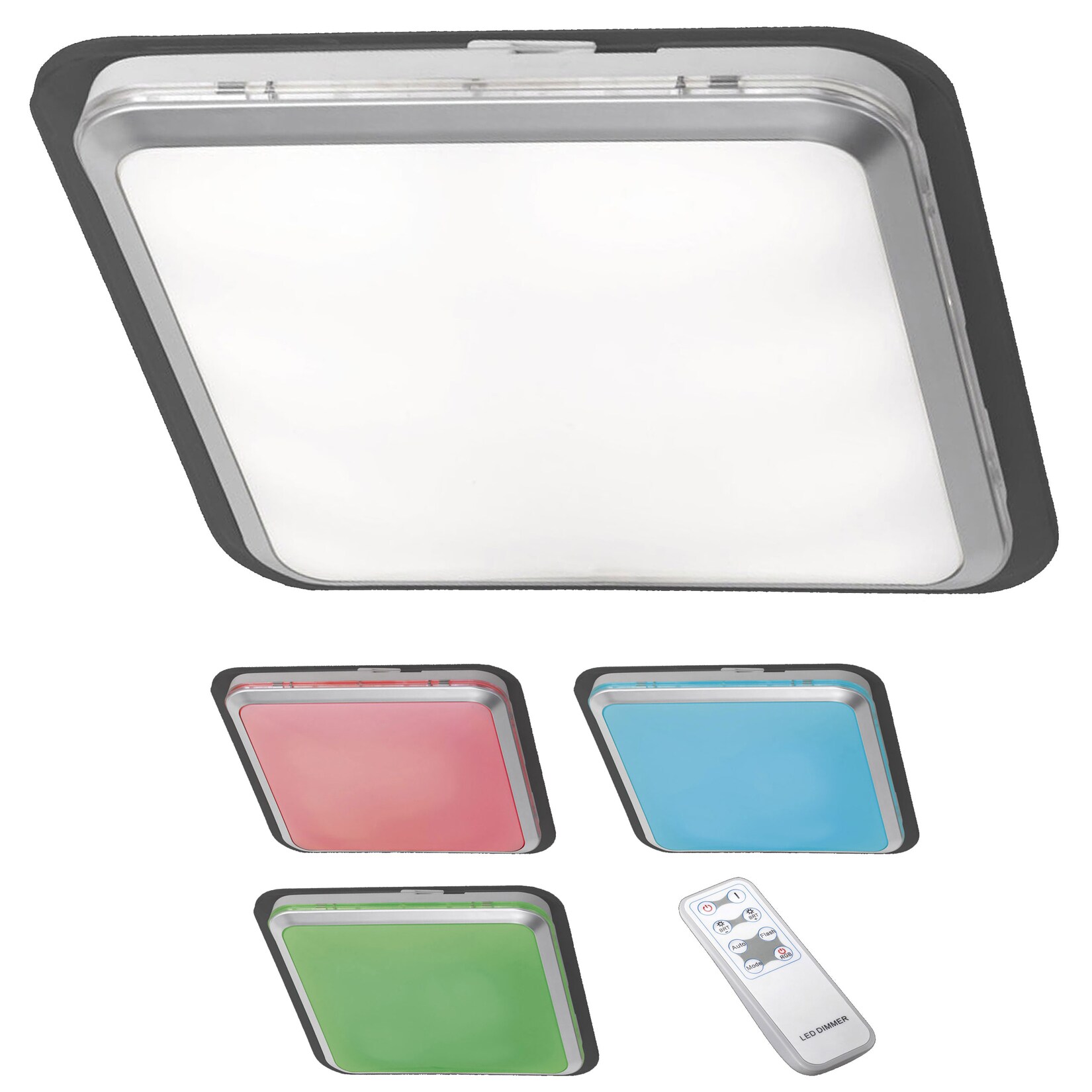 Reality Trio LED-Deckenleuchte RL136, Hängeleuchte Effektleuchte, Farbwechsel RGB