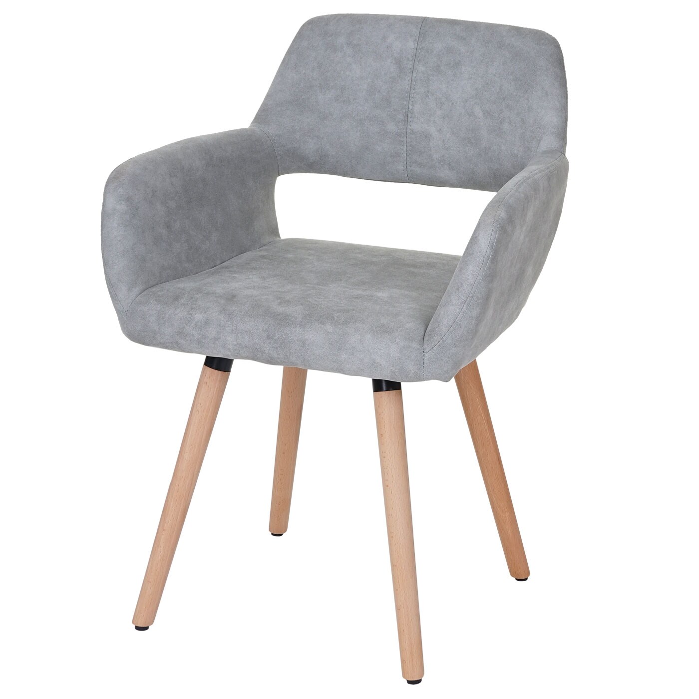 Esszimmerstuhl MCW-A50 II, Stuhl Küchenstuhl, Retro 50er Jahre Design ~ Textil, vintage betongrau