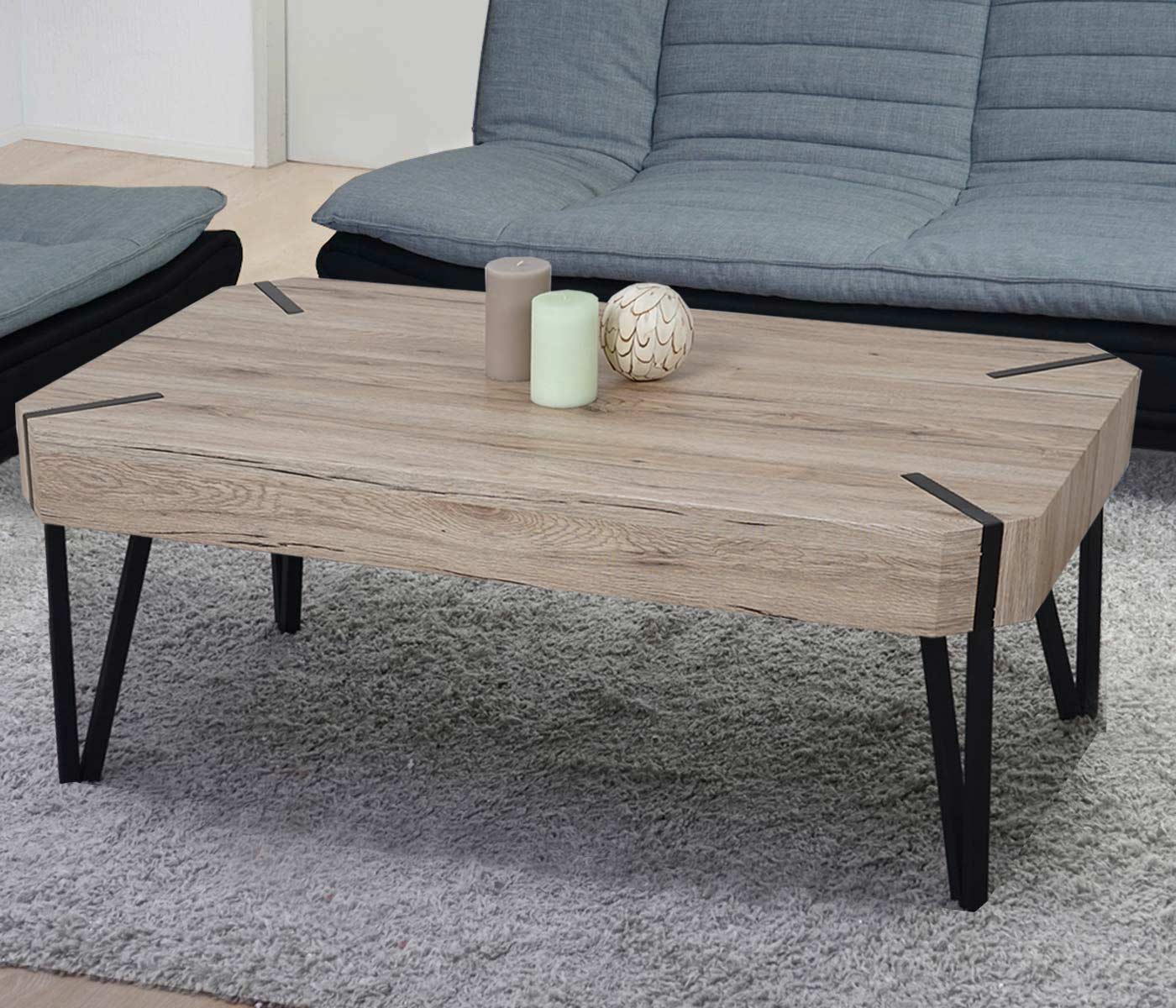 Couchtisch Kos T573, Wohnzimmertisch, 43x110x60cm - Bild 1