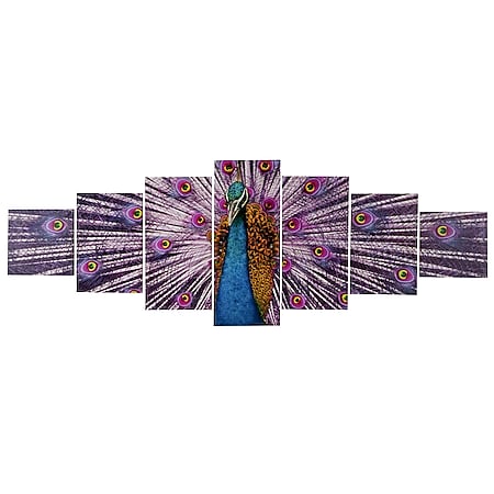 Leinwandbild H375 Keilrahmenbild Kunstdruck 7-teilig 140x50cm Blumen 
