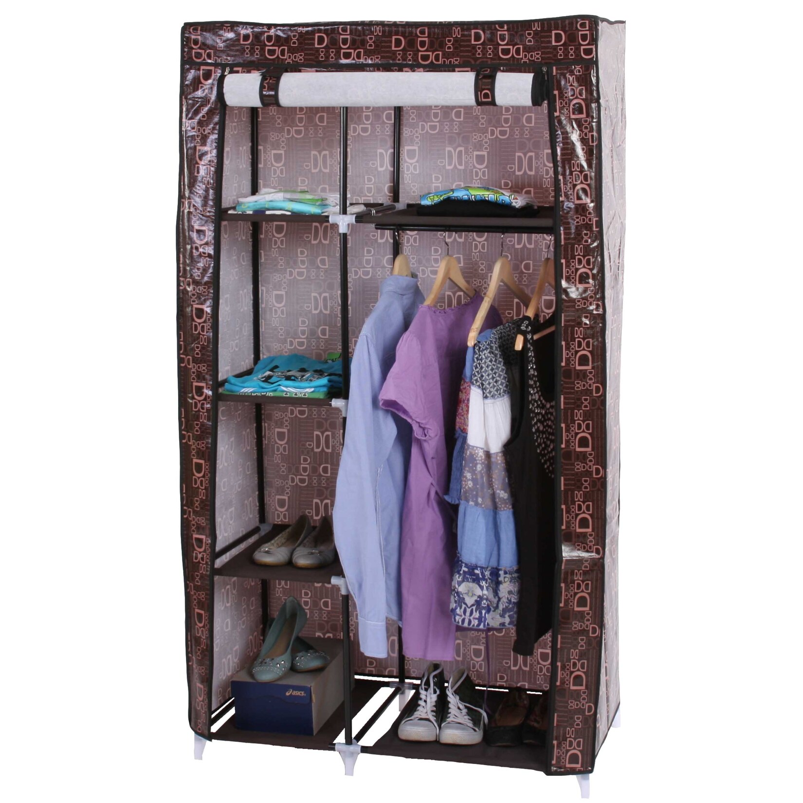 Faltschrank Campingschrank Stoffschrank Kleiderschrank 163x89x43cm | 04052826182596
