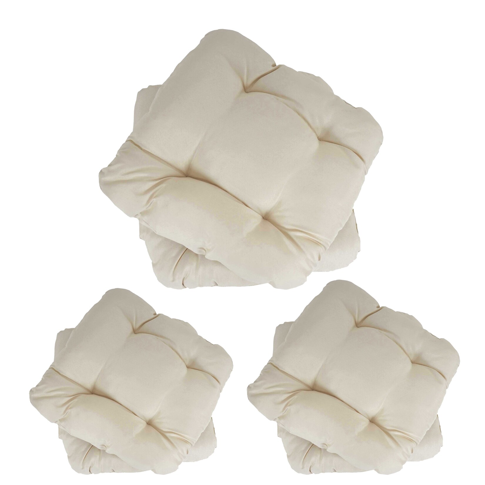6er-Set Sitzkissen Milano, Stuhlkissen Kissen, 41x38x8cm ~ creme | 04057651117294