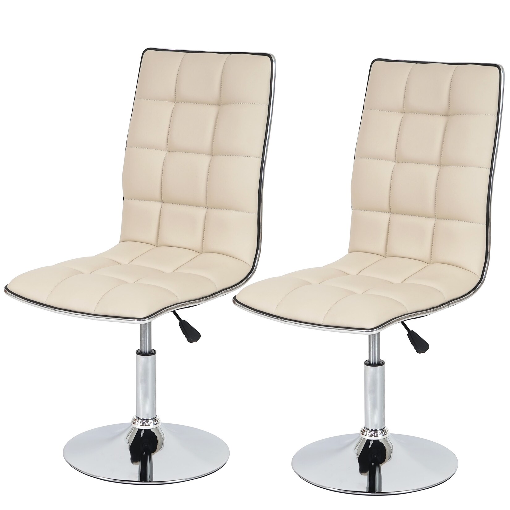 2er-Set Esszimmerstuhl MCW-C41, Stuhl Küchenstuhl, Kunstleder MVG-zertifiziert ~ creme