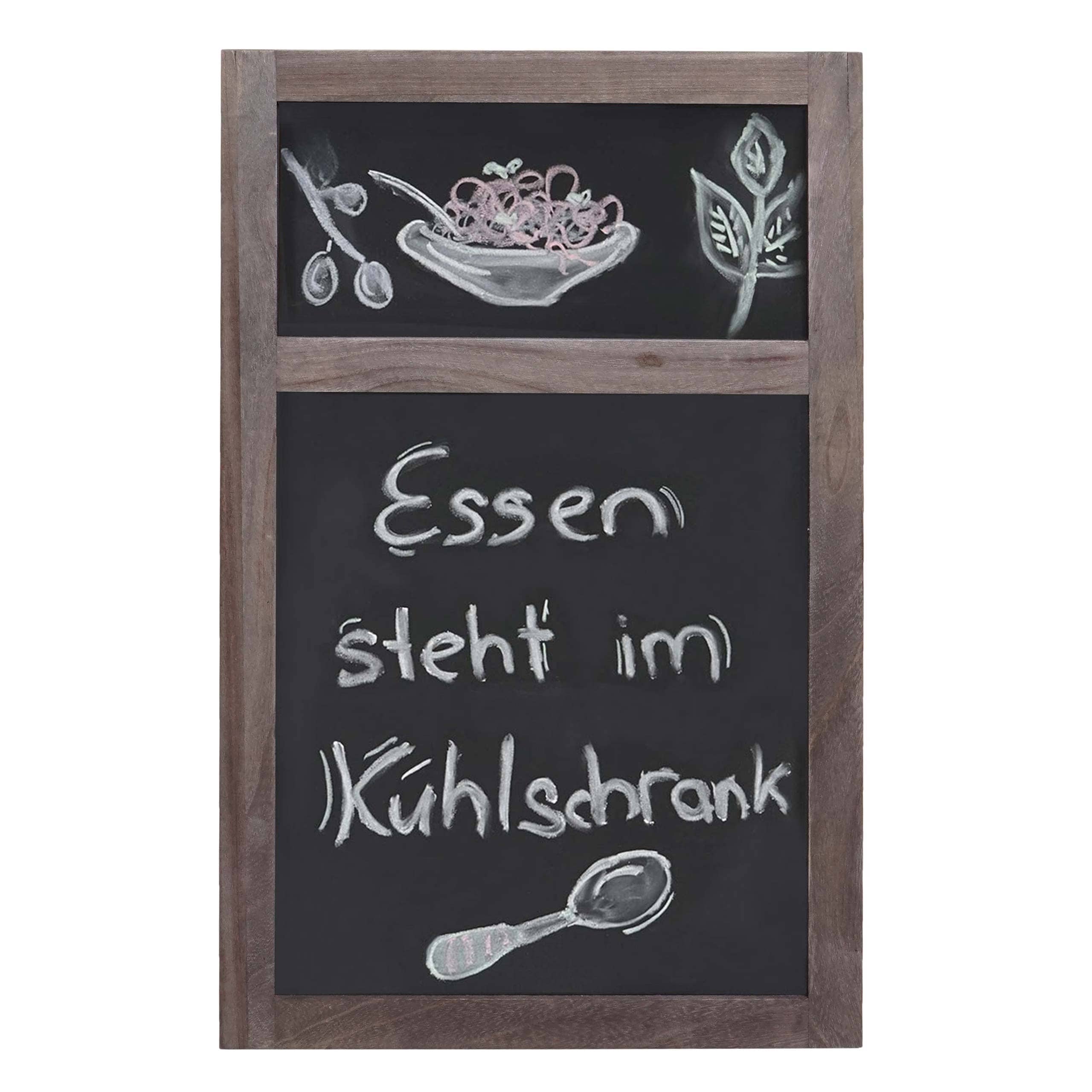 Werbetafel MCW-C51, Wandtafel Kreidetafel, 55x34x2cm, Holz Shabby-Look Vintage ~ grau-braun - Bild 1