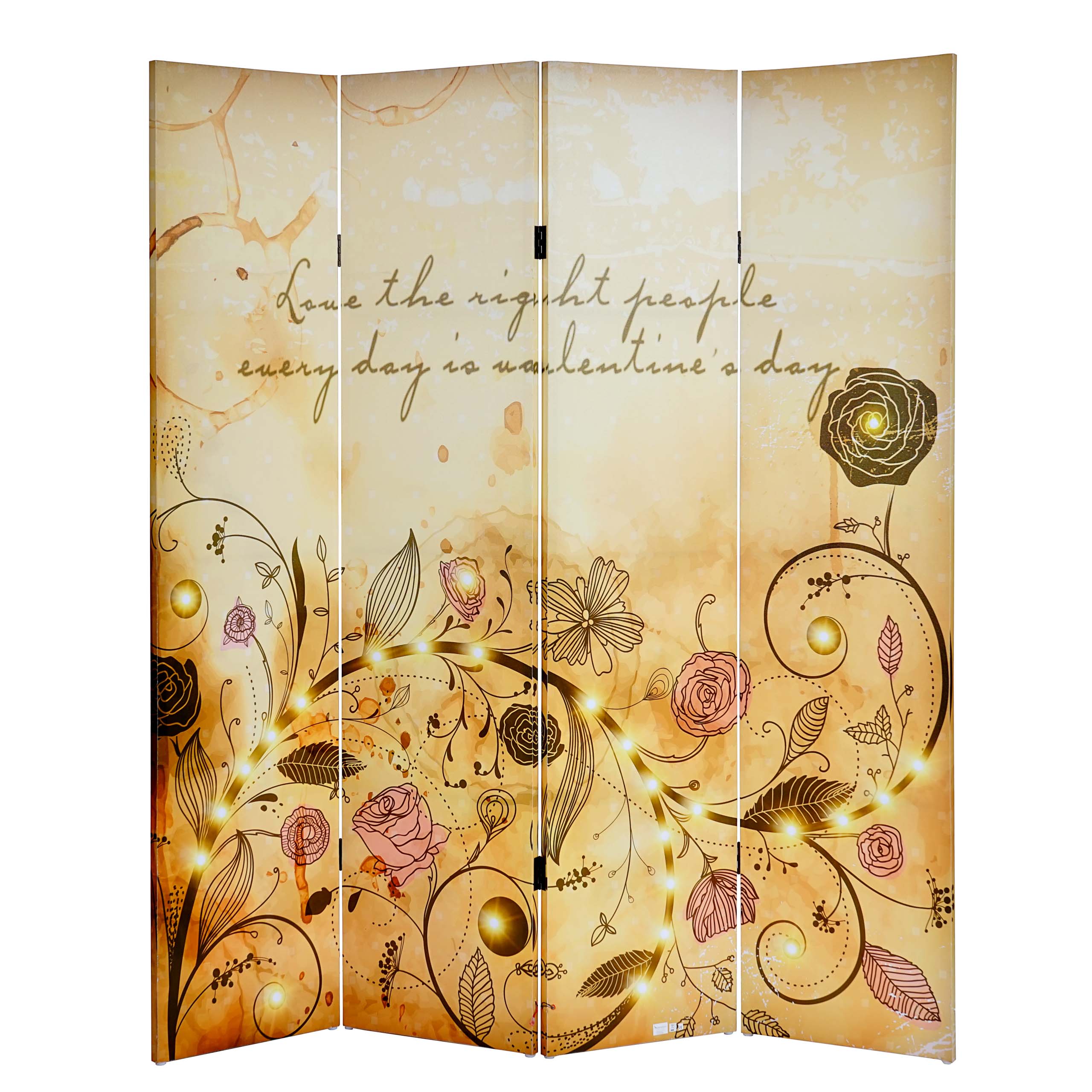 LED-Paravent Spanische Wand Raumteiler glow, Timer, netzbetrieben 180x160cm, 28 LEDs - Bild 1