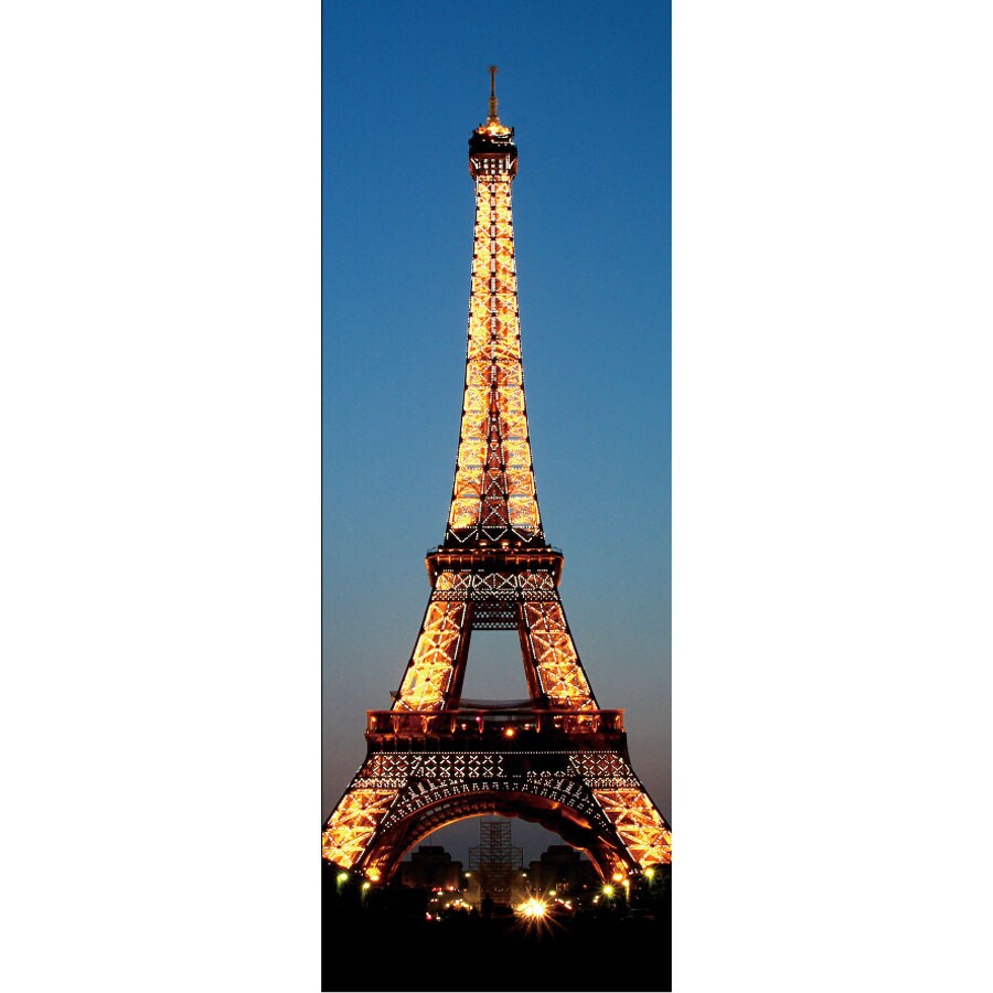 LED-Bild, Leinwandbild Wandbild Leuchtbild, Timer MVG-zertifiziert ~ 100x35cm Eiffelturm - Bild 1