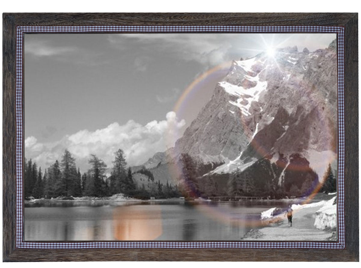 Bilderrahmen H250, Fotorahmen Holzrahmen Wand-Rahmen, 46x66cm Shabby-Look Landhaus ~ braun - Bild 1