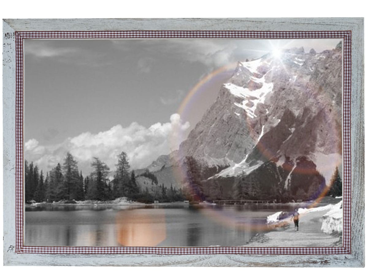 Bilderrahmen H250, Fotorahmen Holzrahmen, 46x66cm Shabby-Look Landhaus ~ wei&szlig; - Bild 1