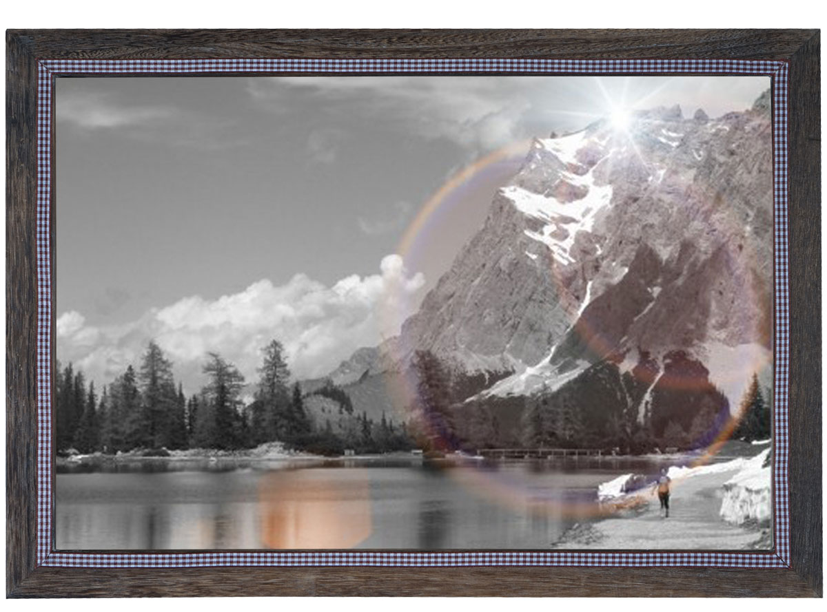 Bilderrahmen H248, Fotorahmen Holzrahmen, 36x51cm Shabby-Look Landhaus ~ braun - Bild 1