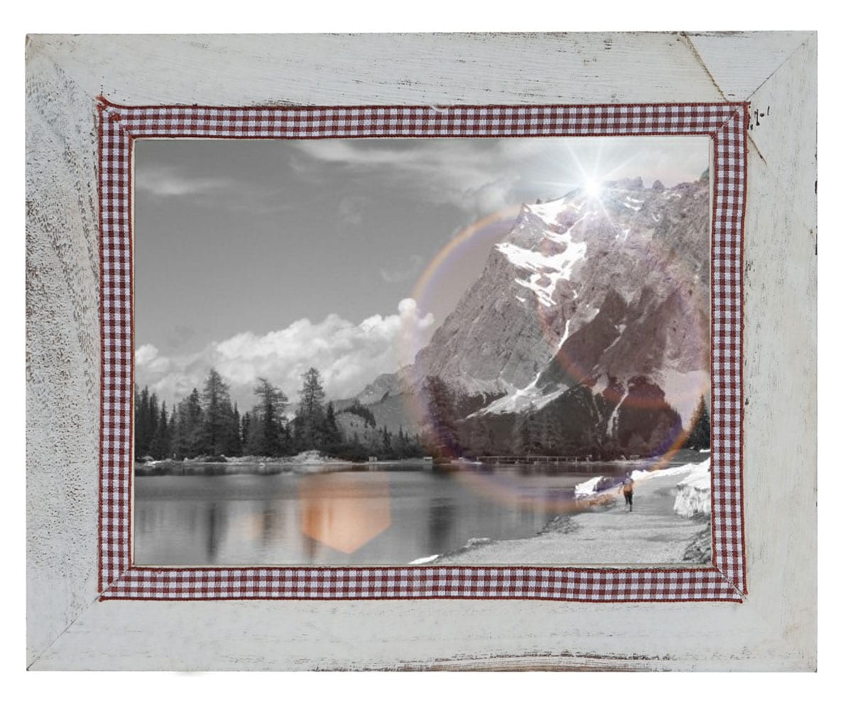 Bilderrahmen H247, Fotorahmen Wand-Rahmen, 19x24cm Shabby-Look Landhaus ~ wei&szlig; - Bild 1