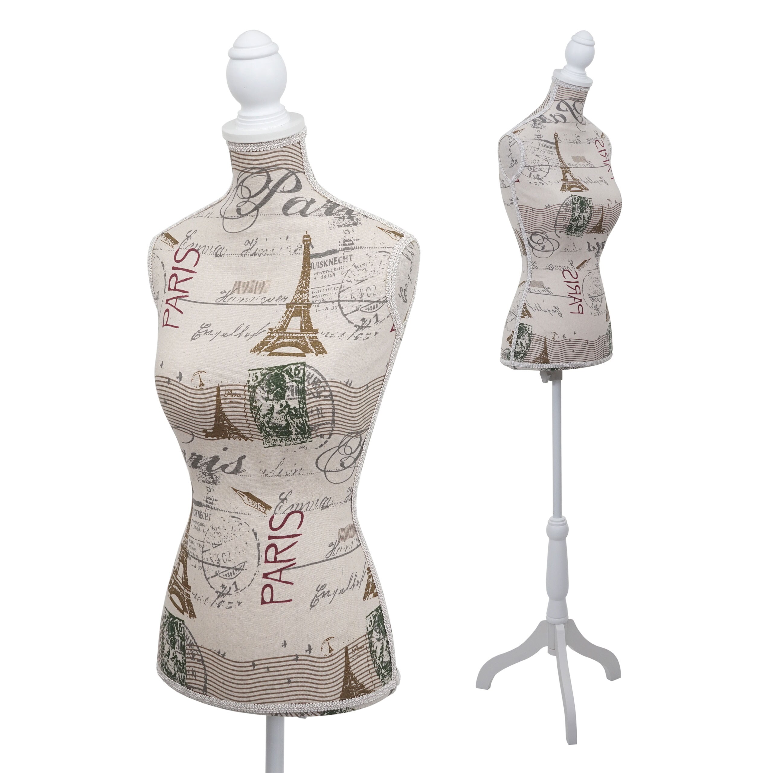 Schneiderpuppe T221, Schaufensterpuppe Torso weiblich, Schaumstoff ~ Paris - Bild 1