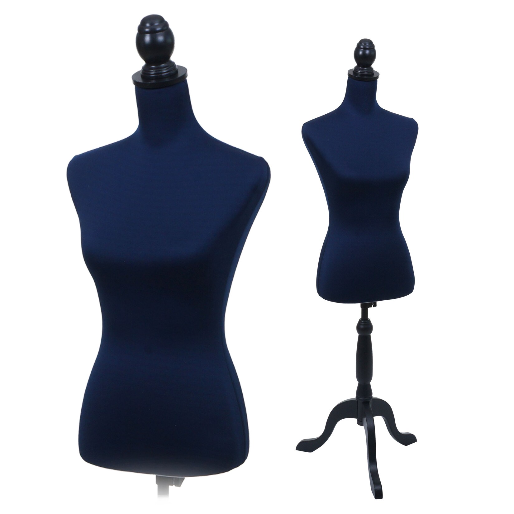 Schneiderpuppe T221, Schaufensterpuppe Torso weiblich, Schaumstoff ~ dunkelblau