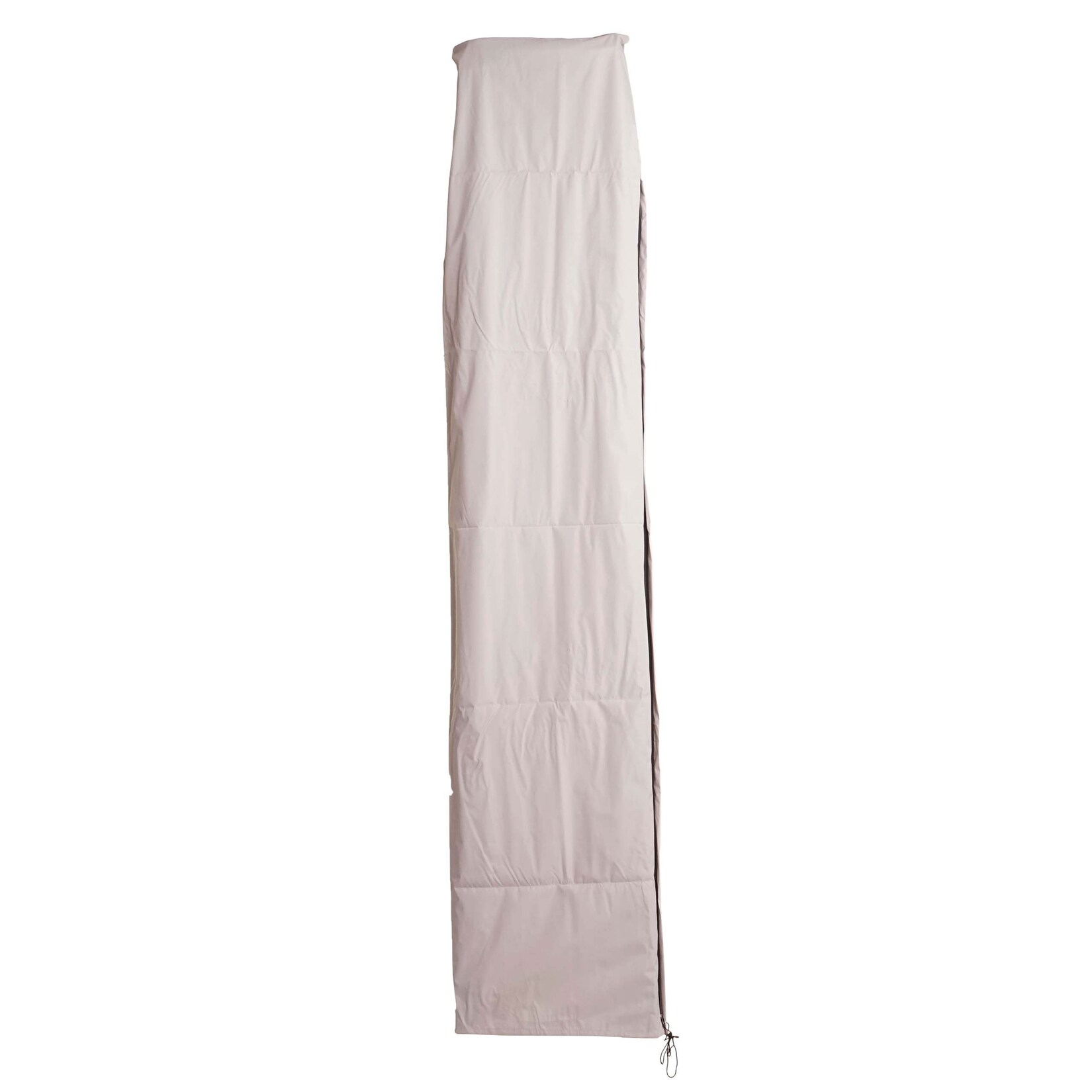 Schutzhülle MCW für Ampelschirm bis 3,5 m, Abdeckhülle Cover mit Reißverschluss ~ creme-grau