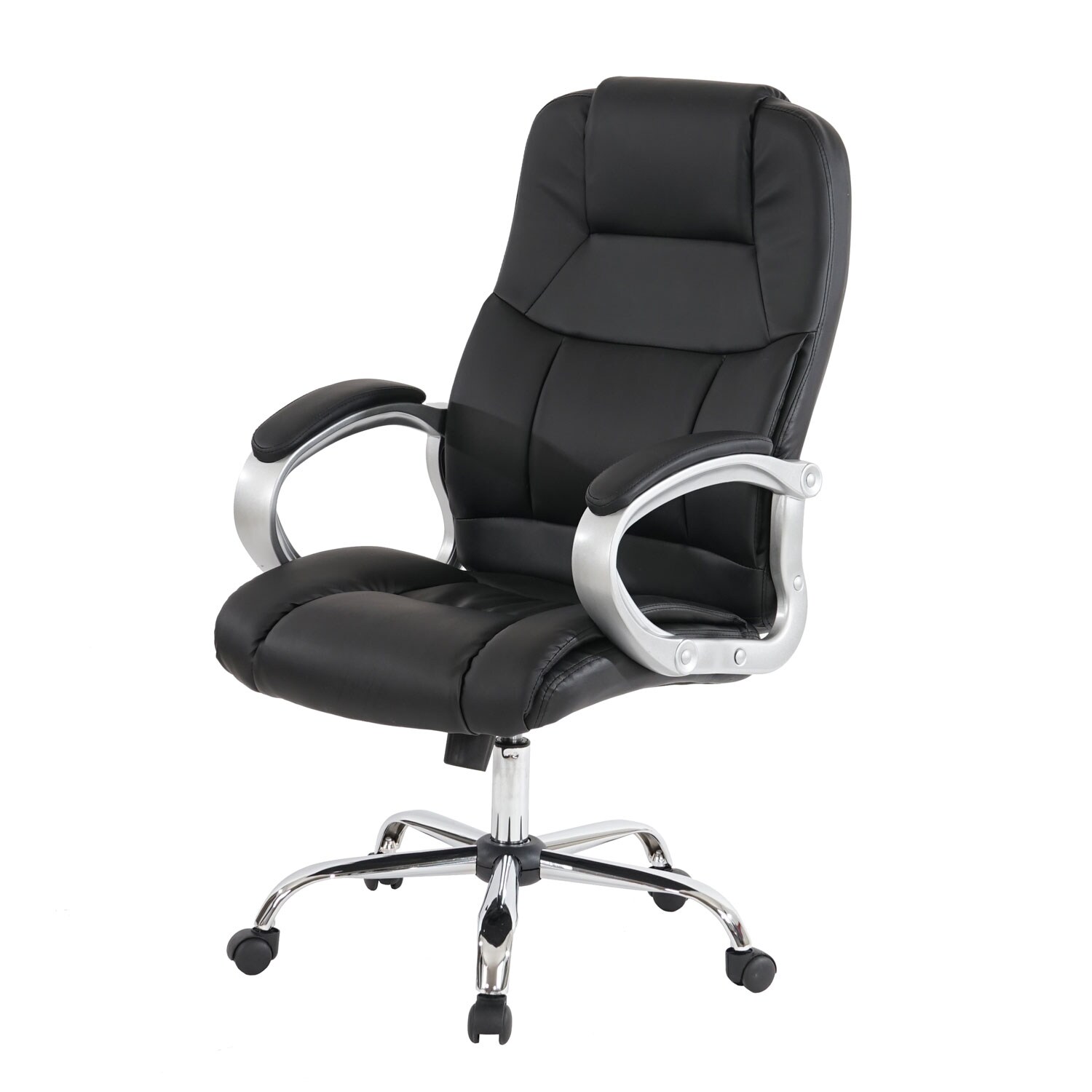 Profi-Bürostuhl Chicago XXL Chefsessel Drehstuhl Us-Version, 150kg belastbar, Kunstleder schwarz