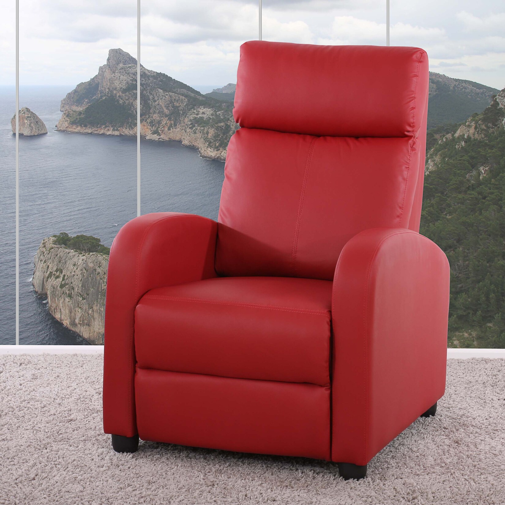 Fernsehsessel Relaxsessel Liege Sessel Dallas, Kunstleder