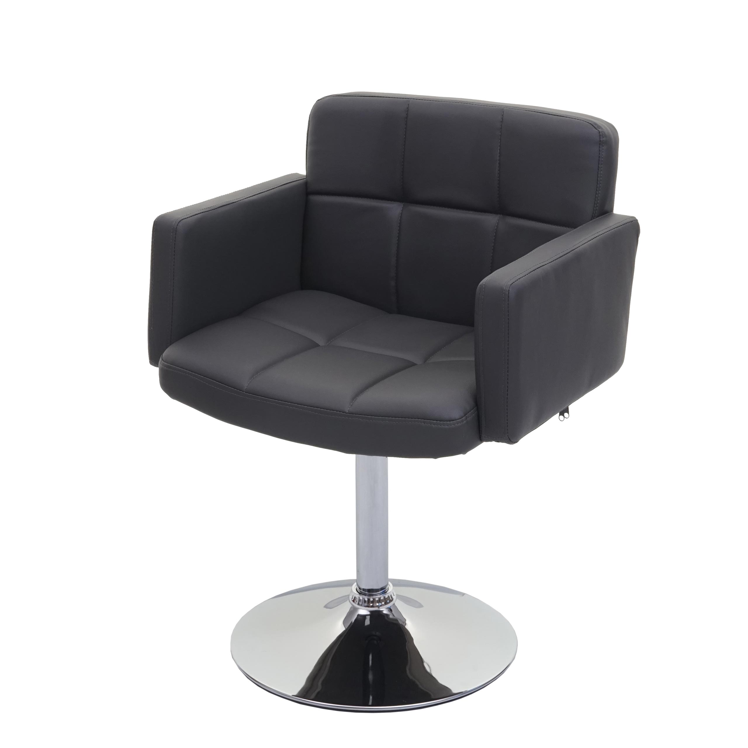 Esszimmerstuhl Houston, K&uuml;chenstuhl Drehstuhl Stuhl, Kunstleder Chrom ~ grau - Bild 1