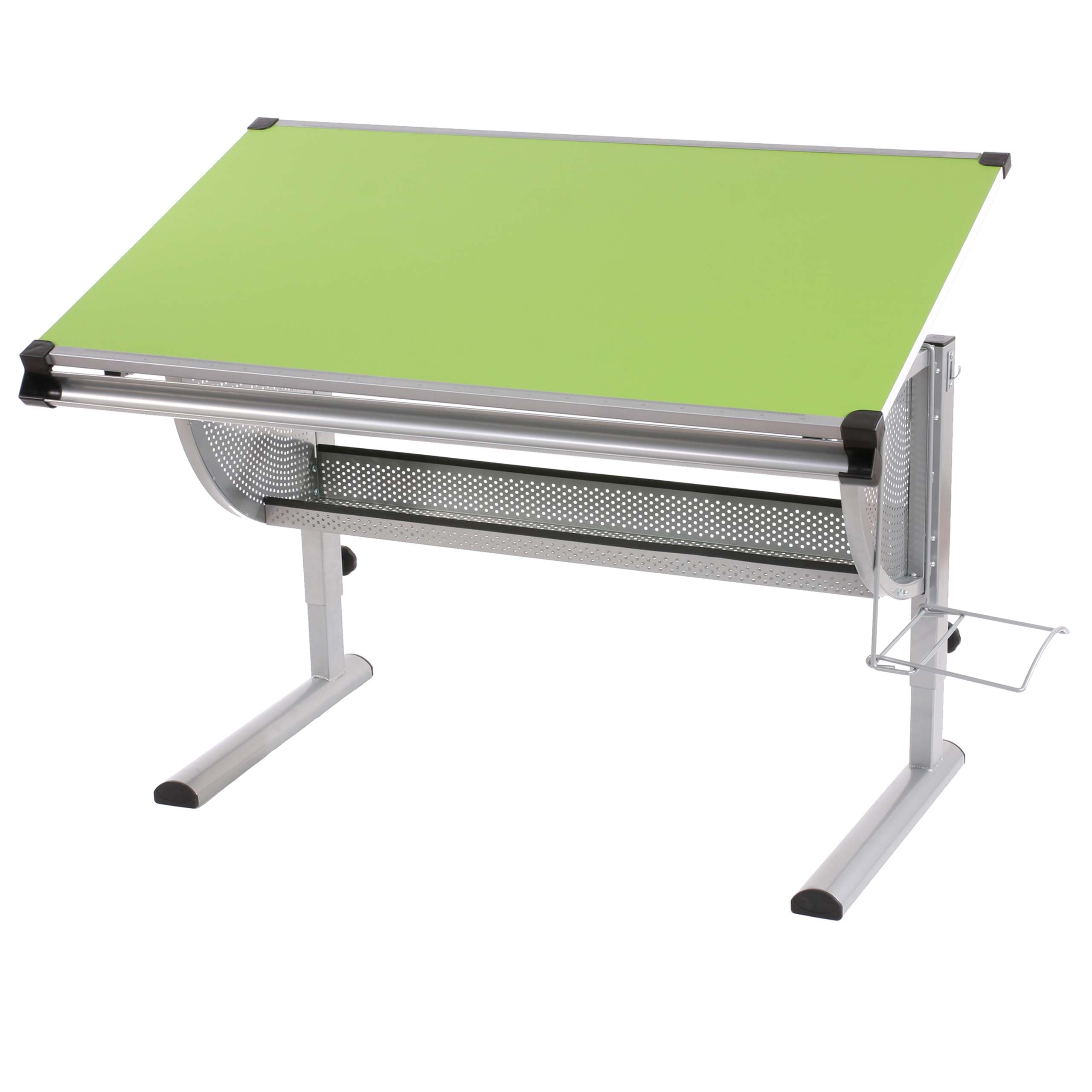 Kinder-/Jugend-Schreibtisch Sch&uuml;lerschreibtisch B&uuml;rotisch Preston, h&ouml;henverstellbar, neigbar ~ gr&uuml;n - Bild 1