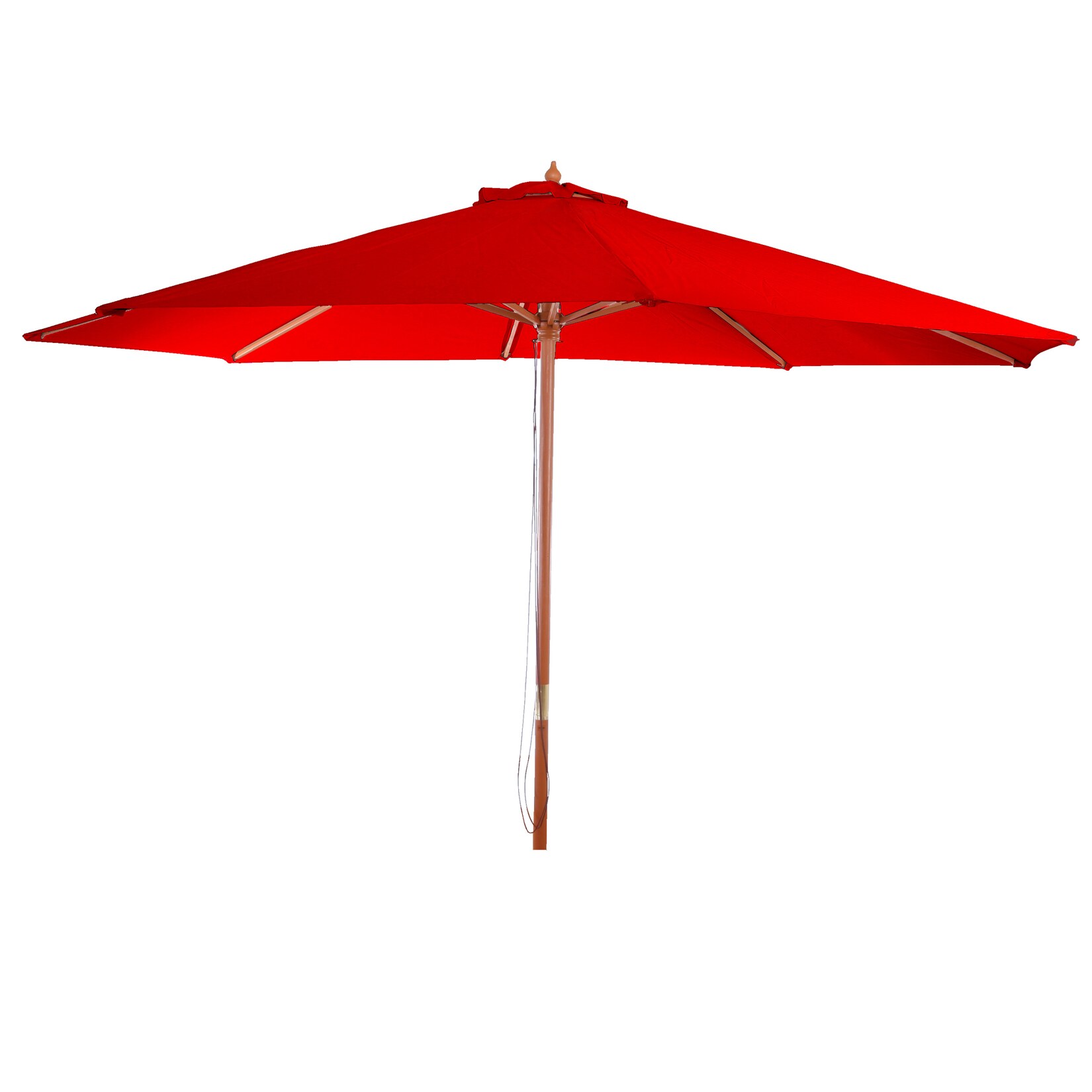 Sonnenschirm Lissabon, Gartenschirm Marktschirm, Ø 3,5m Polyester/Holz 7kg ~ bordeau