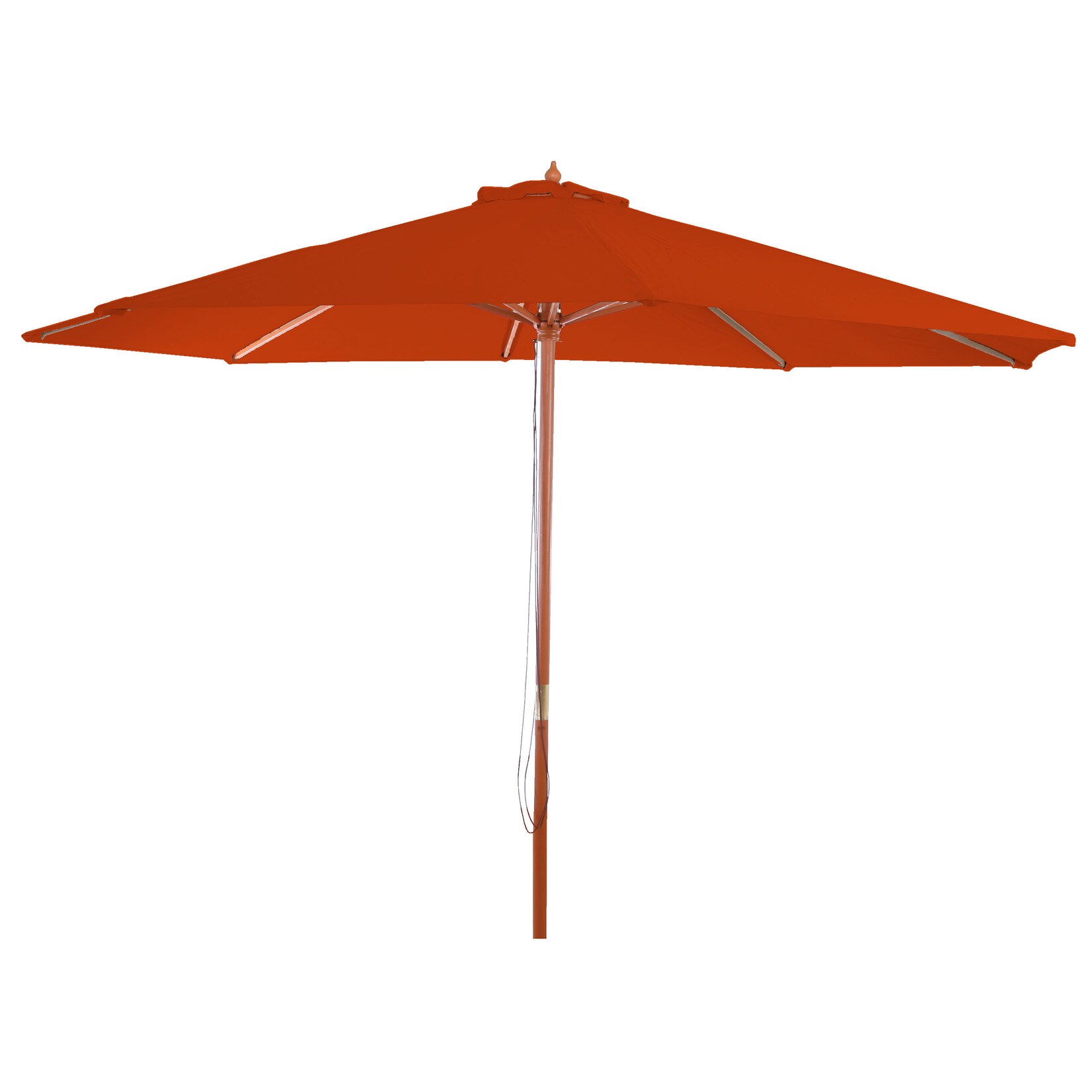 Sonnenschirm Lissabon, Gartenschirm Marktschirm, Ø 3,5m Polyester/Holz  ~ terracotta