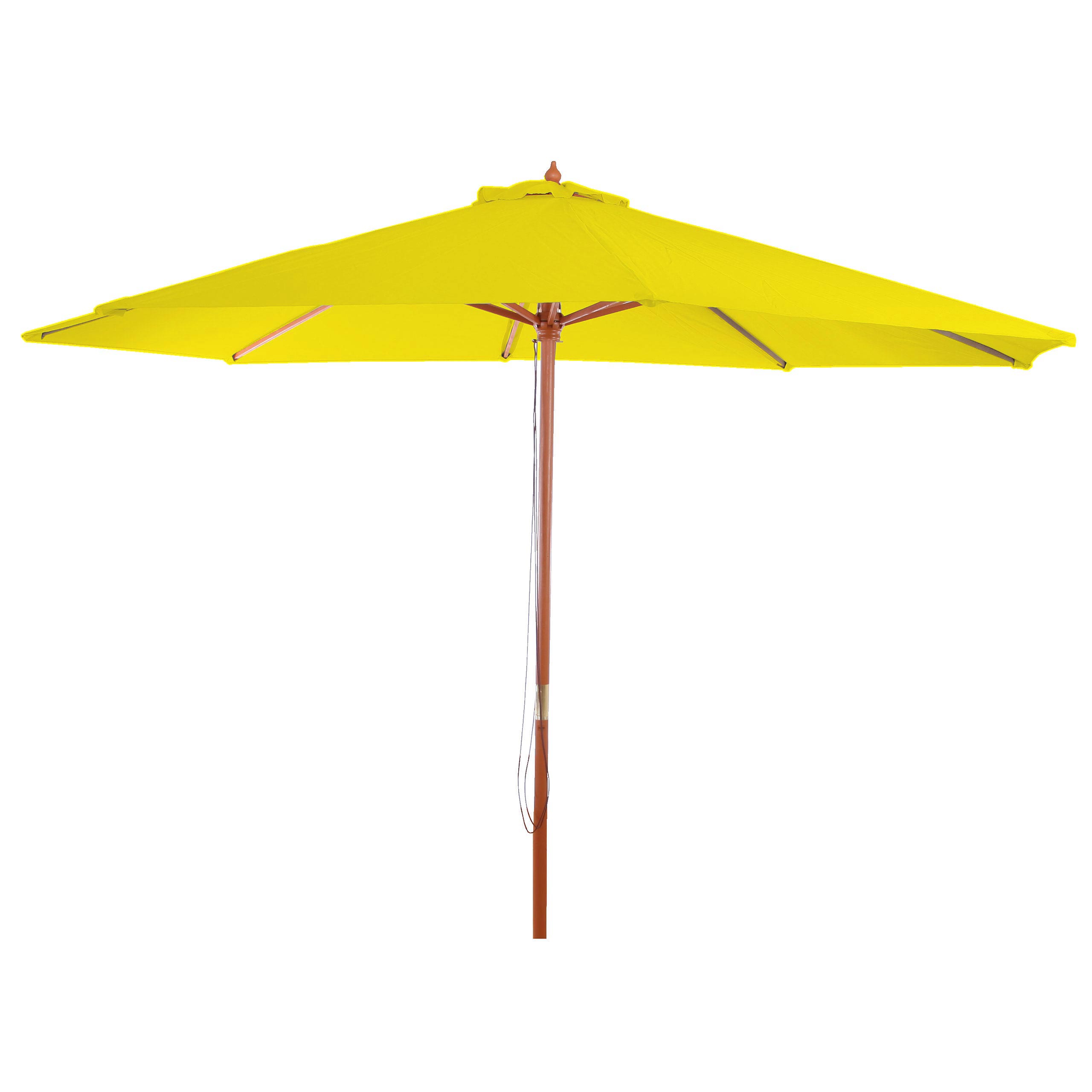 Sonnenschirm Lissabon, Gartenschirm Marktschirm, &Oslash; 3,5m Polyester/Holz 7kg ~ gelb - Bild 1
