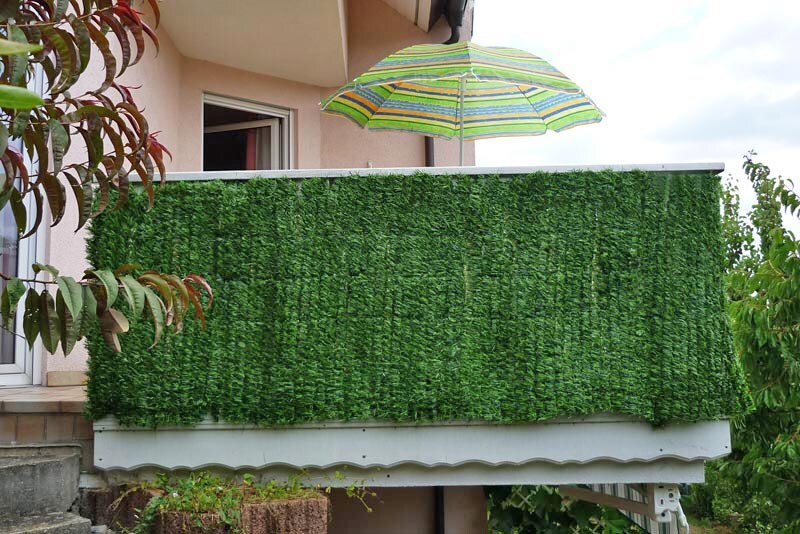 Balkonsichtschutz, Sichtschutz Windschutz Verkleidung für Balkon Terrasse Zaun ~ 500x150cm Tanne hell | 04057651524979
