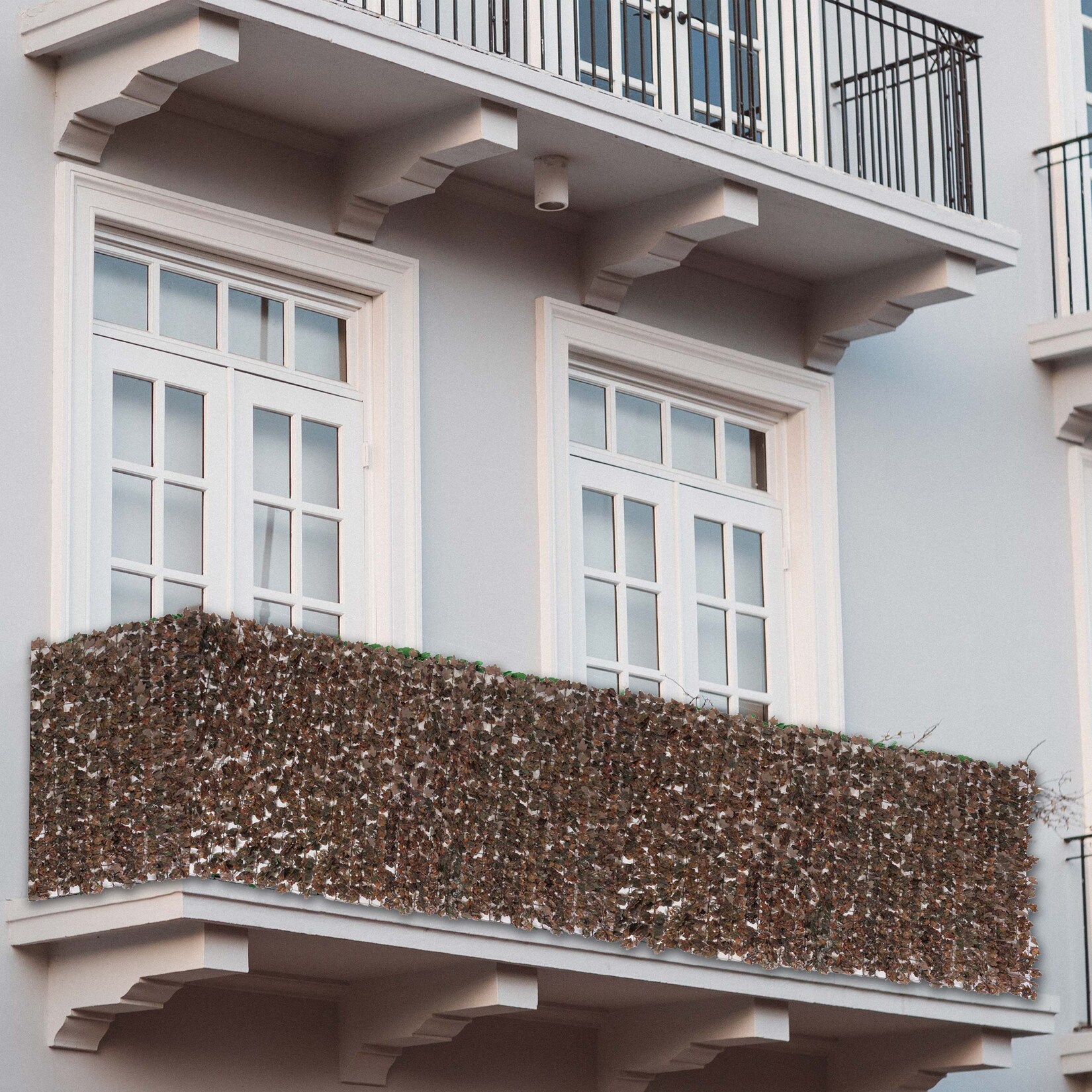 Balkonsichtschutz, Sichtschutz Windschutz Verkleidung für Balkon Terrasse Zaun ~ 300x150cm Ahorn braun