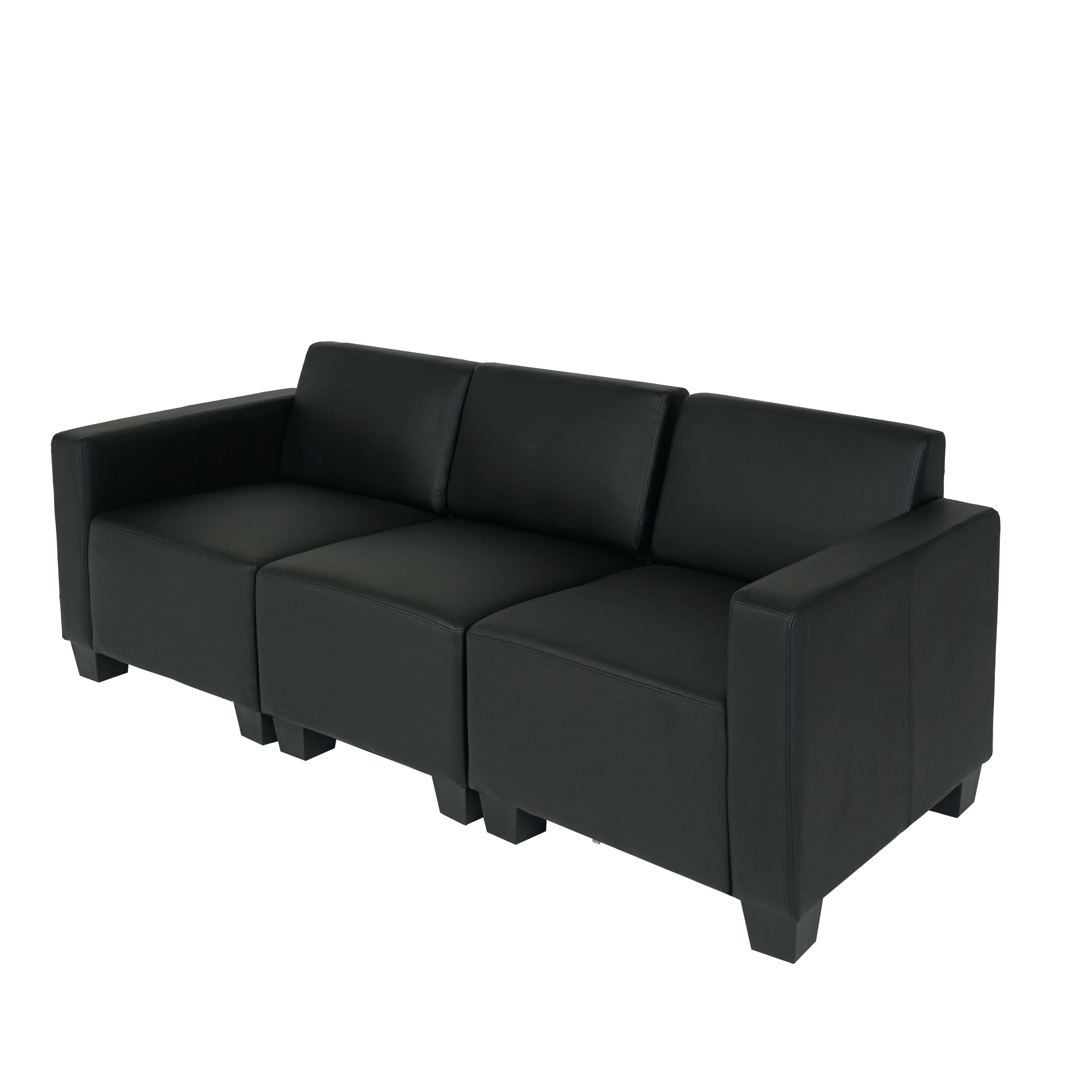 Modular 3-Sitzer Sofa Moncalieri ~ schwarz - Bild 1