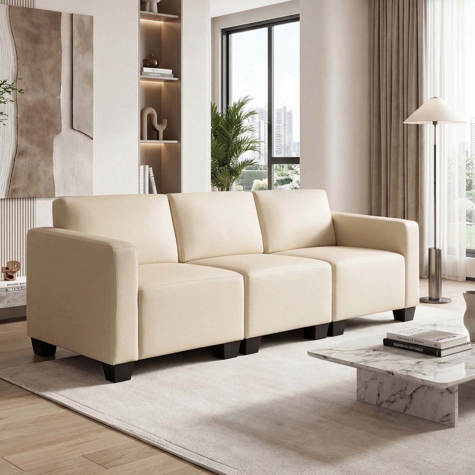 Modular 3-Sitzer Sofa Moncalieri ~ creme
