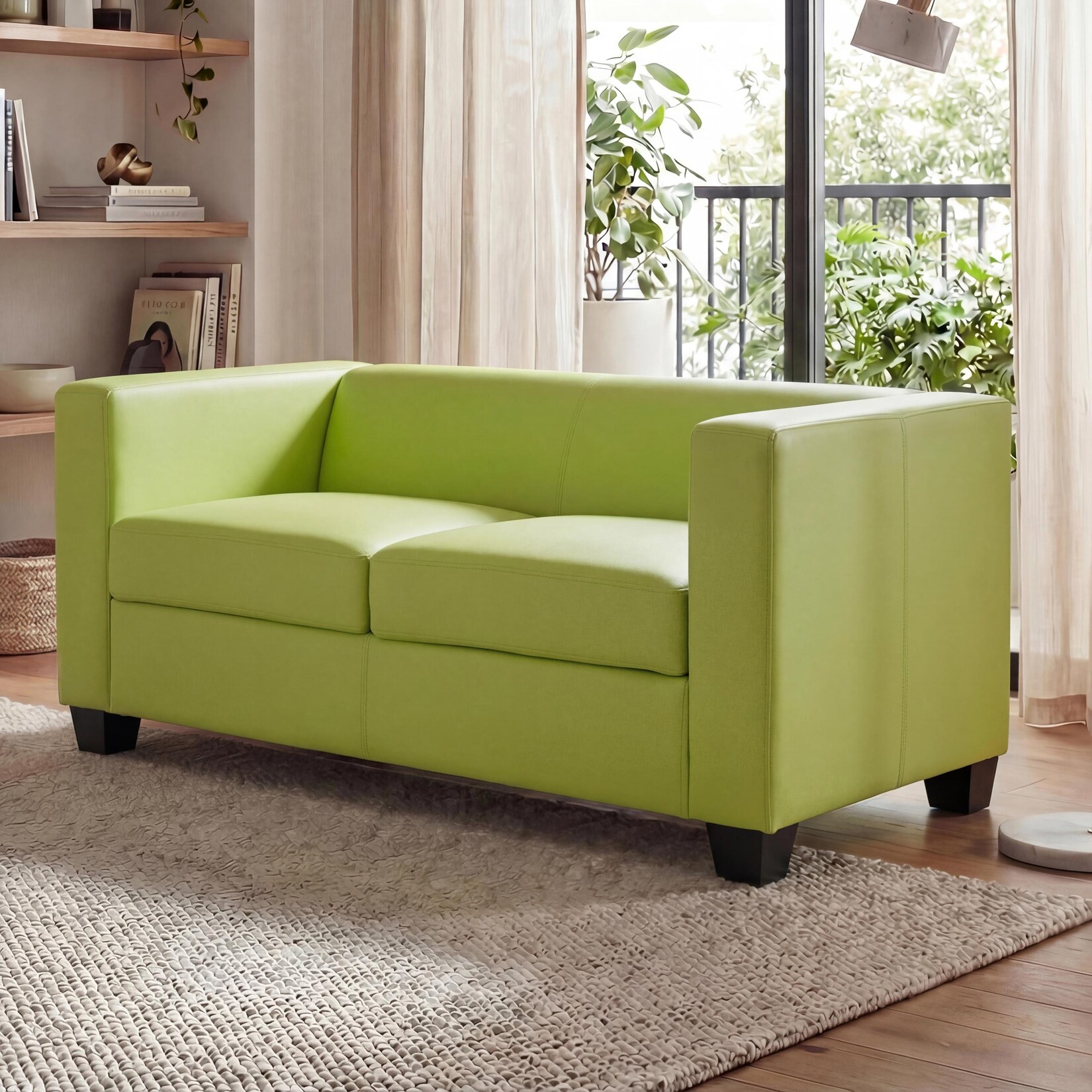 2er Sofa Lille ~ Kunstleder, hellgrün