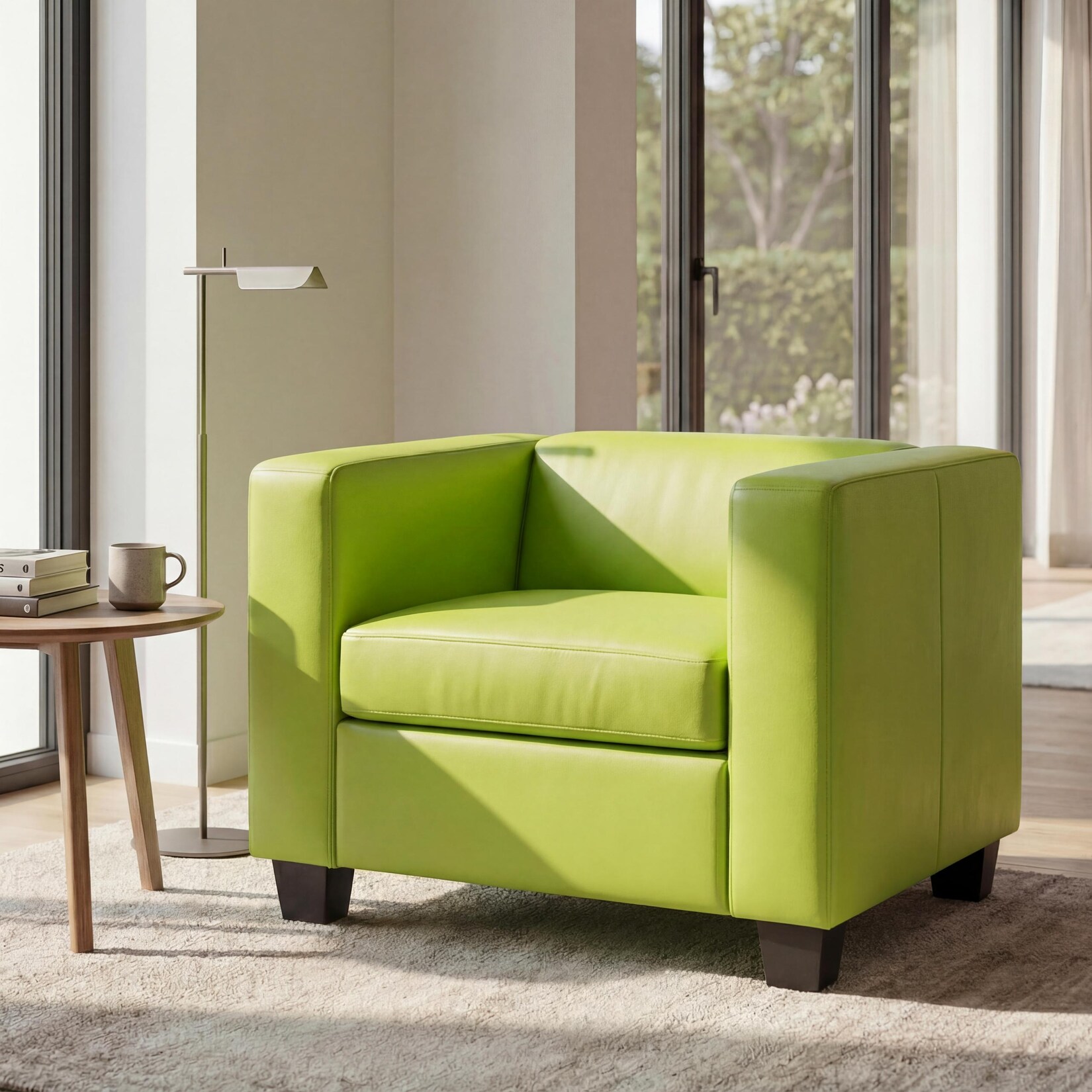 Sessel Loungesessel Lille ~ Kunstleder, hellgrün