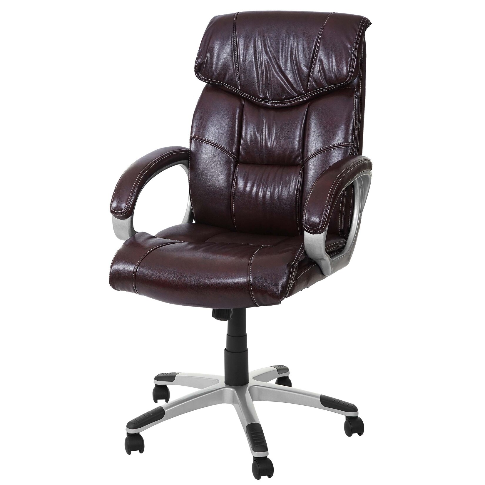 Bürostuhl MCW-A71, Chefsessel Drehstuhl, Kunstleder MVG-zertifiziert ~ bordeaux