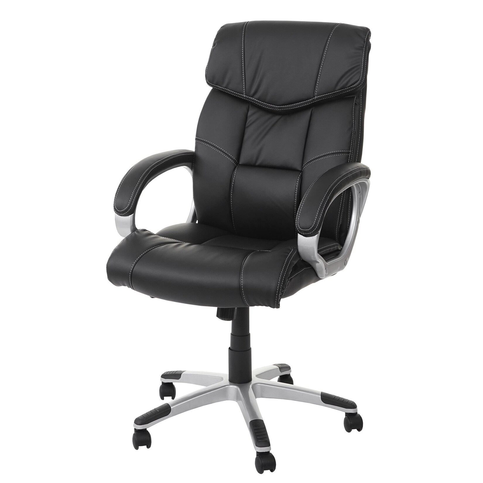 Bürostuhl MCW-A71, Chefsessel Drehstuhl, Kunstleder MVG-zertifiziert ~ schwarz