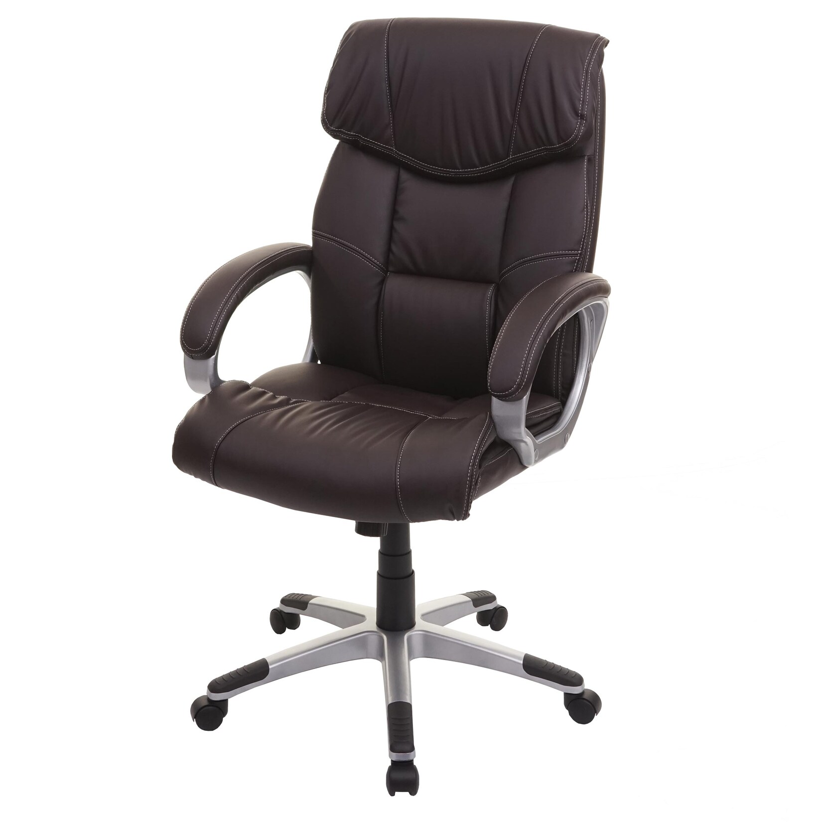Bürostuhl MCW-A71, Chefsessel Drehstuhl, Kunstleder MVG-zertifiziert ~ coffee-braun