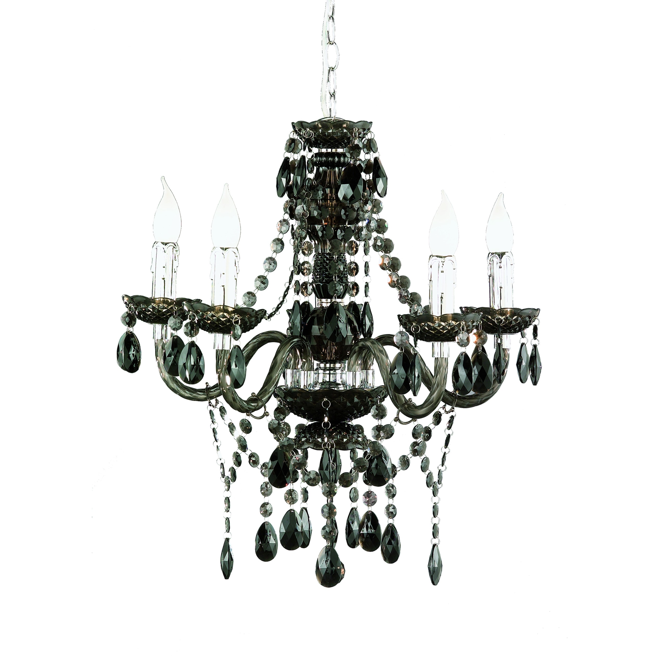 Reality Acryl Tarent Kronleuchter 5-flammig ~ schwarz - Bild 1