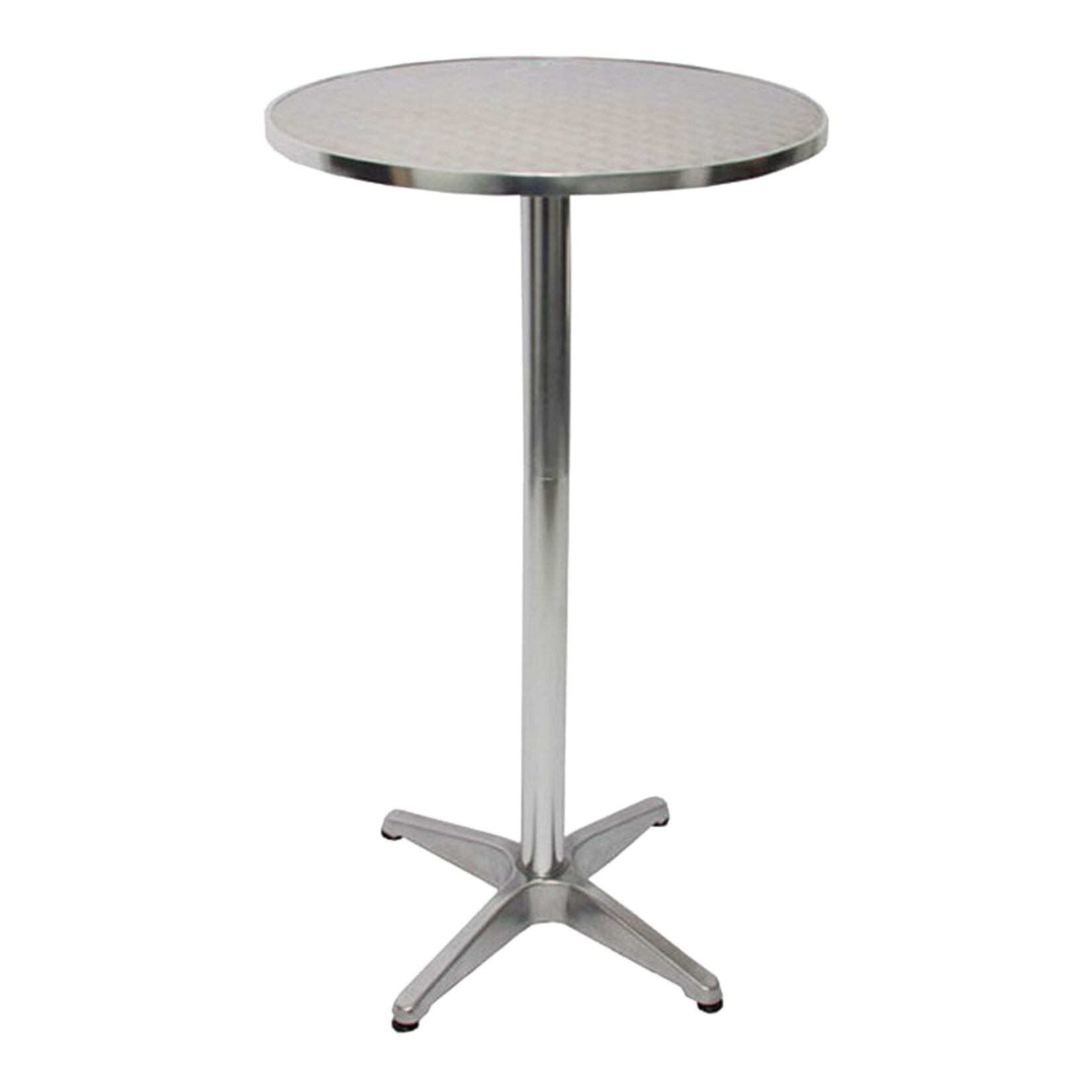Alu-Stehtisch + Bistrotisch, höhenverstellbar 70/110cm, Ø=60cm ~ klappbar