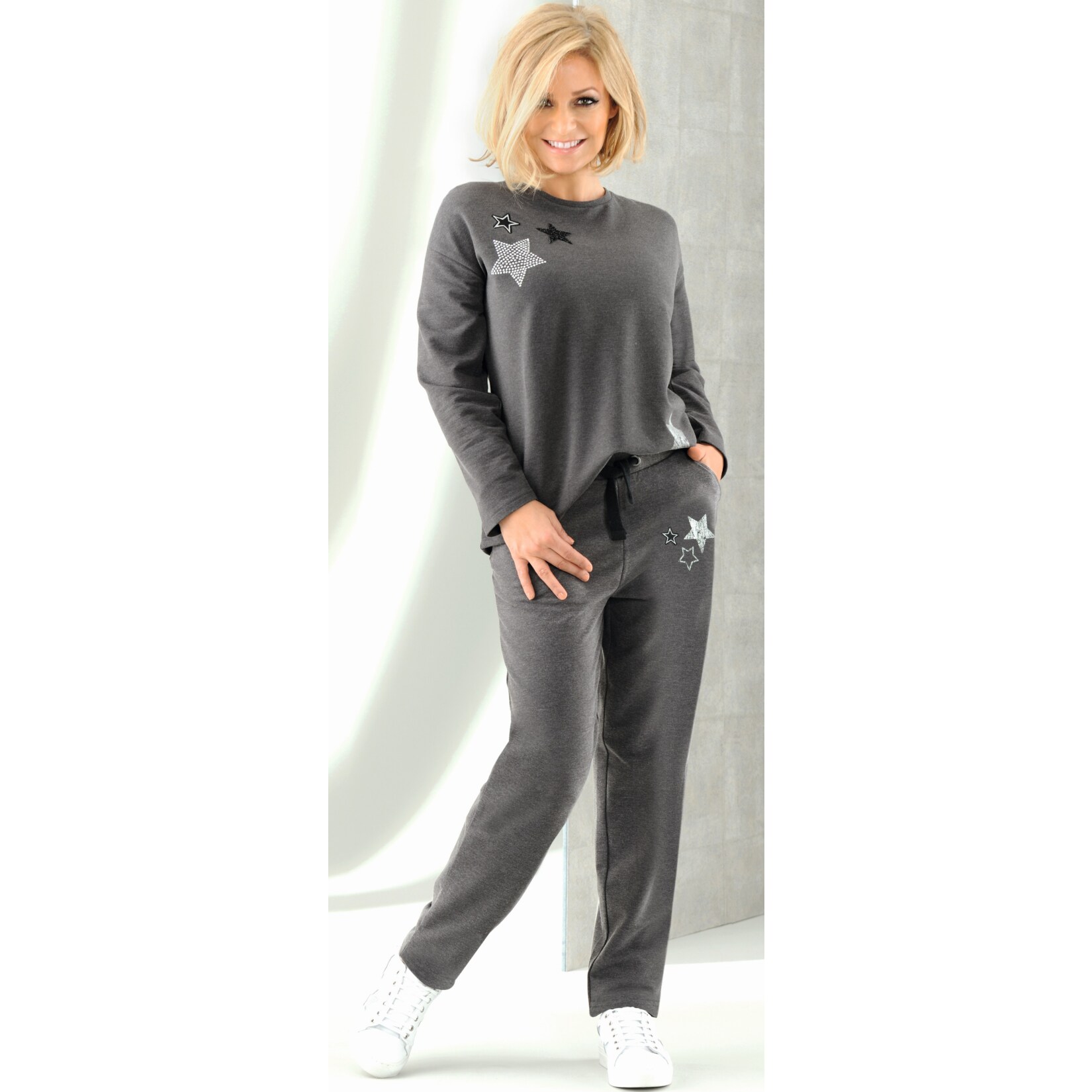 Damen Sweathose - Anthrazit melange, Gr. XL - Bild 1