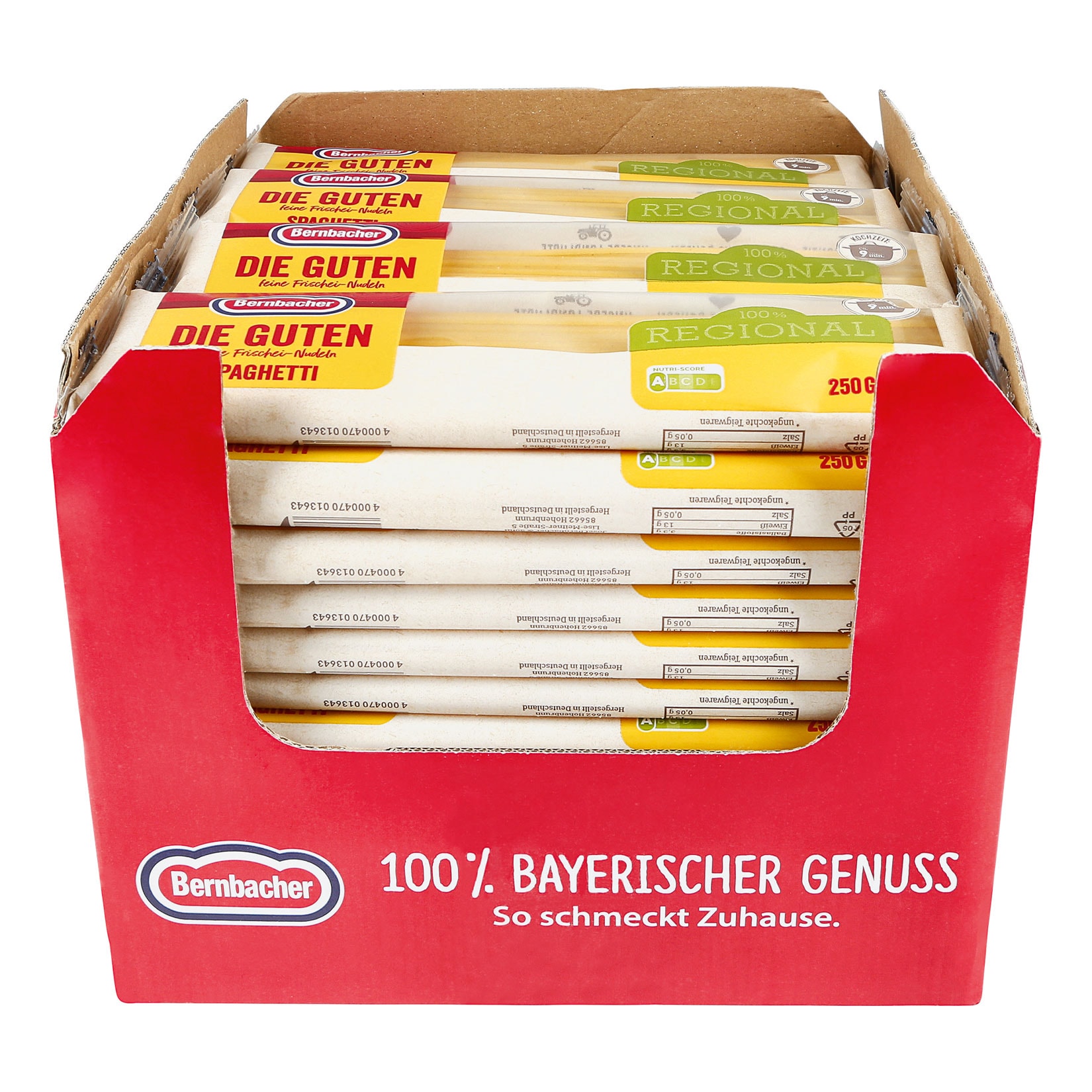 Bernbacher Die Guten Spaghetti 250 g, 50er Pack - Bild 1