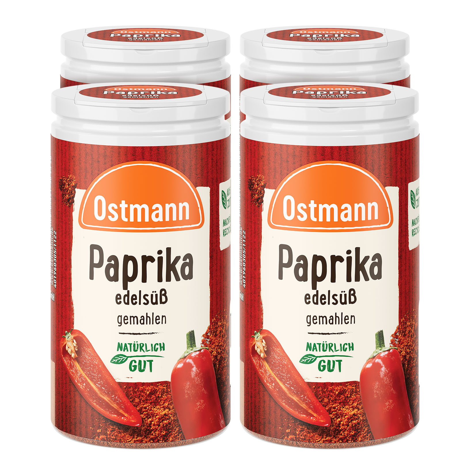 Ostmann Paprika edels&uuml;&szlig; Streuer 35 g, 4er Pack - Bild 1
