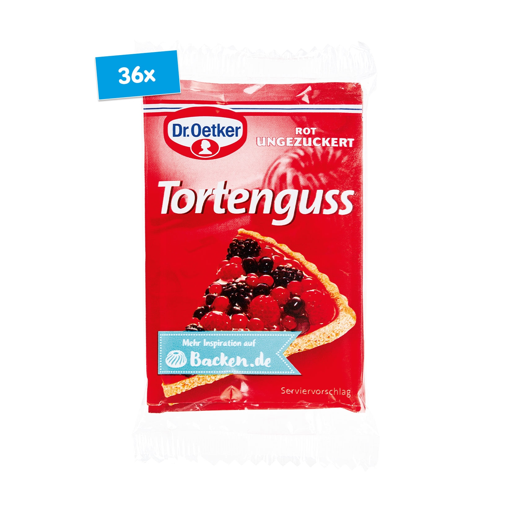 Dr. Oetker Tortenguss Rot f&uuml;r 3 x 250 ml, 36er Pack - Bild 1