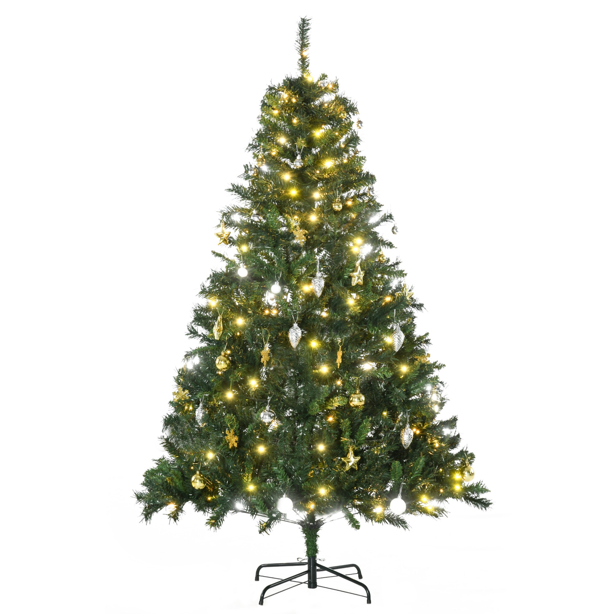 HOMCOM Weihnachtsbaum Kunststoff, Metall - Bild 1