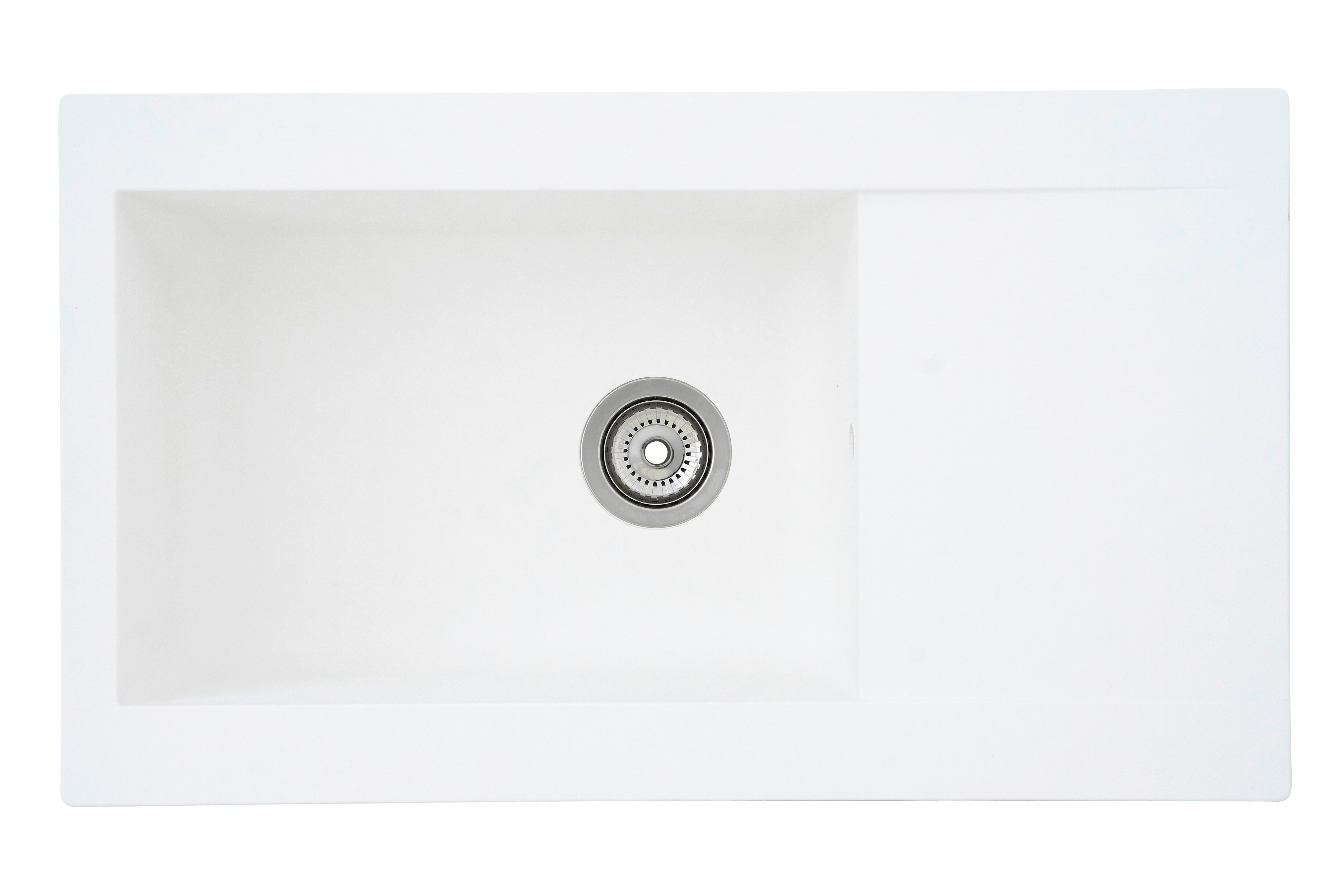 Respekta Mineralite Einbausp&uuml;le Denver 86x50 cm - Wei&szlig; - Bild 1