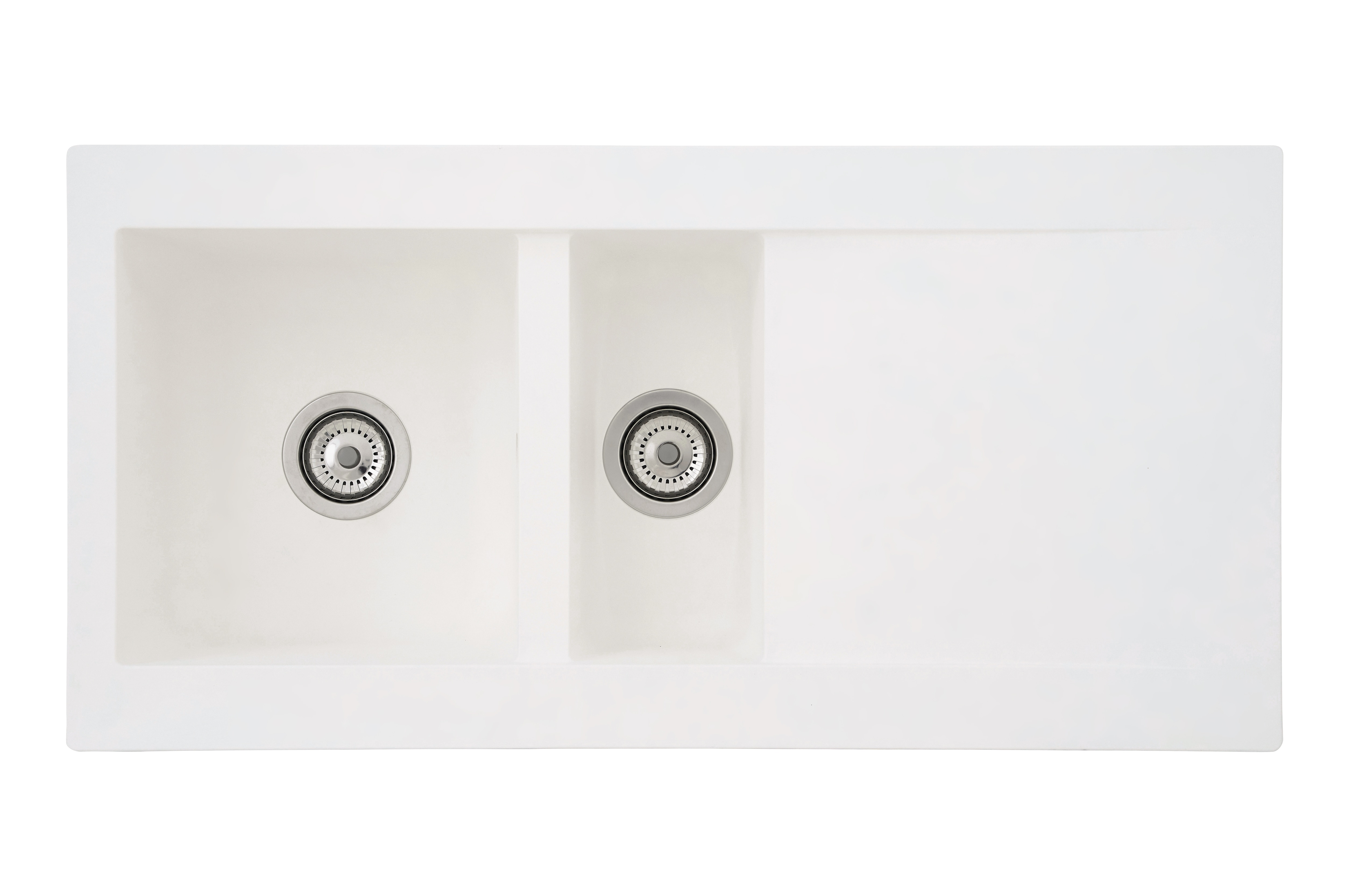 Respekta Mineralite Einbausp&uuml;le Denver 100x50 cm - Wei&szlig; - Bild 1