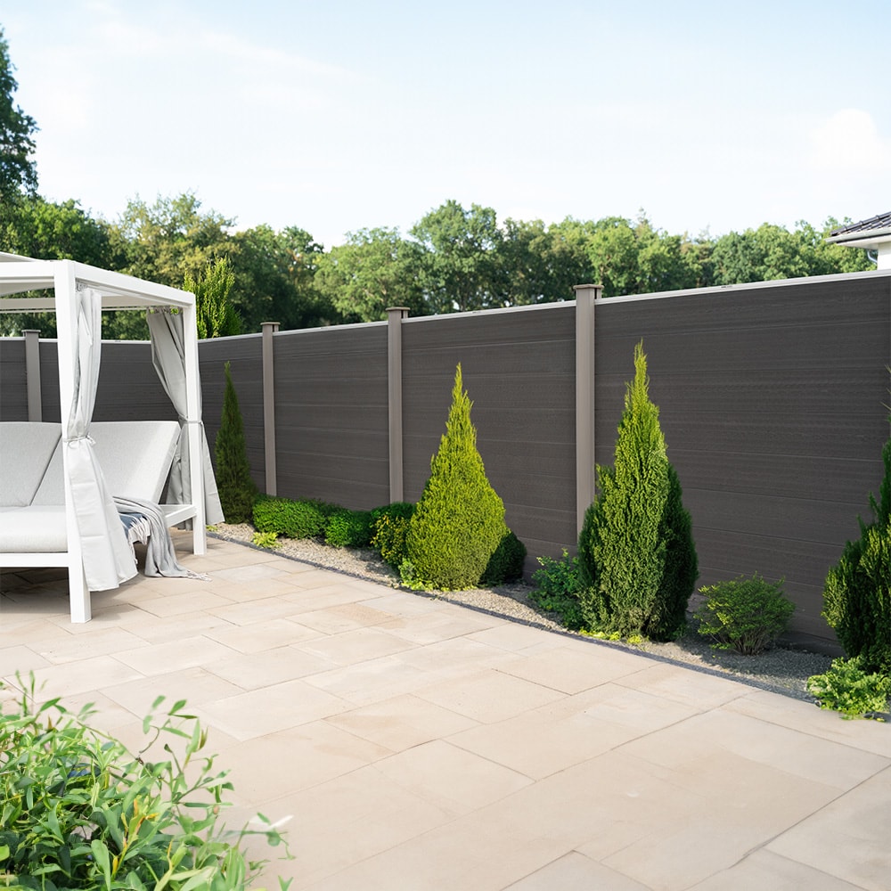 Home Deluxe WPC Sichtschutzzaun CALLADO - 4 x Element + 6 x Pfosten - Bild 1