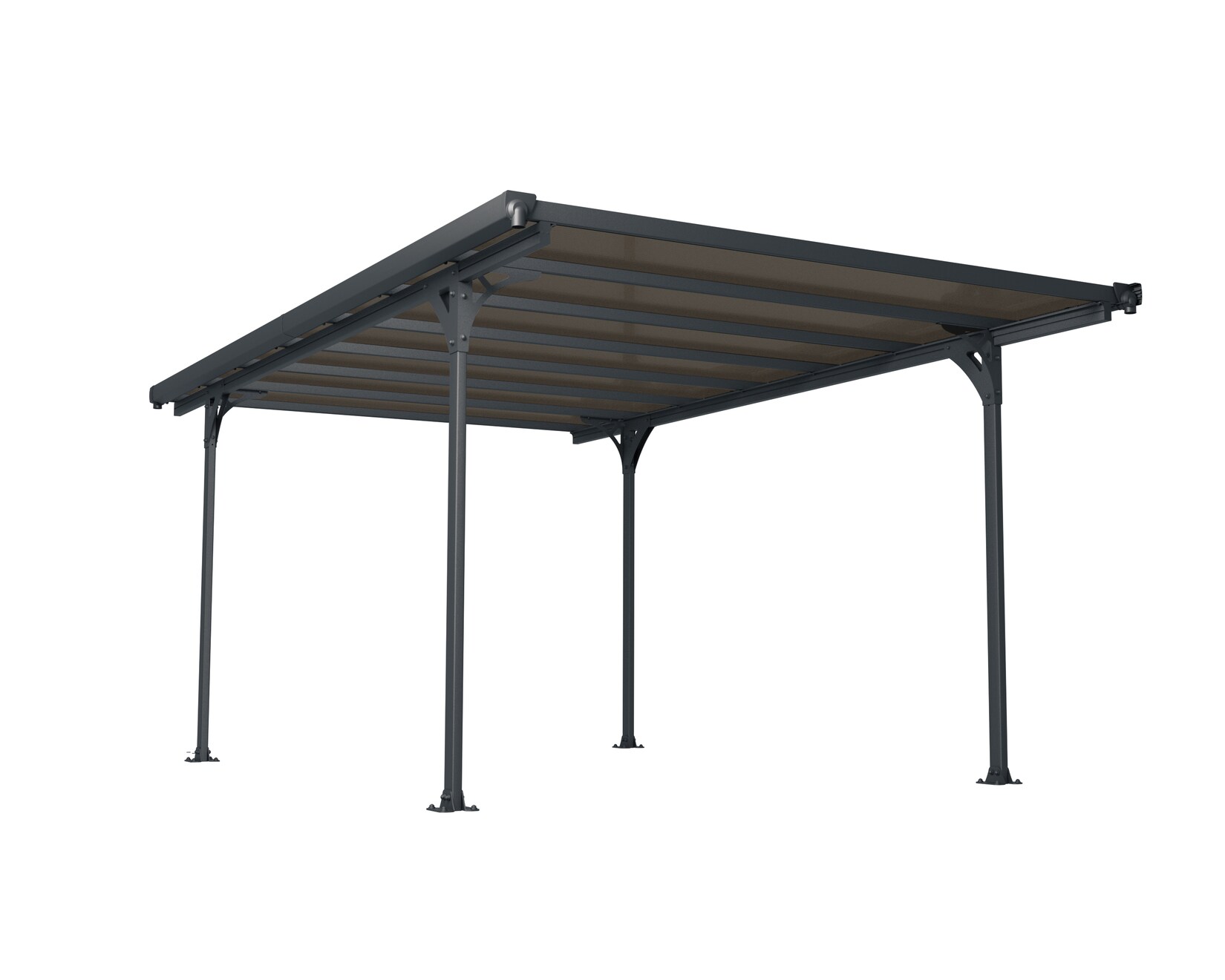 Palram Carport Verona 5000 inkl. Regenrinnen und Befestigungskit | 07290103123376